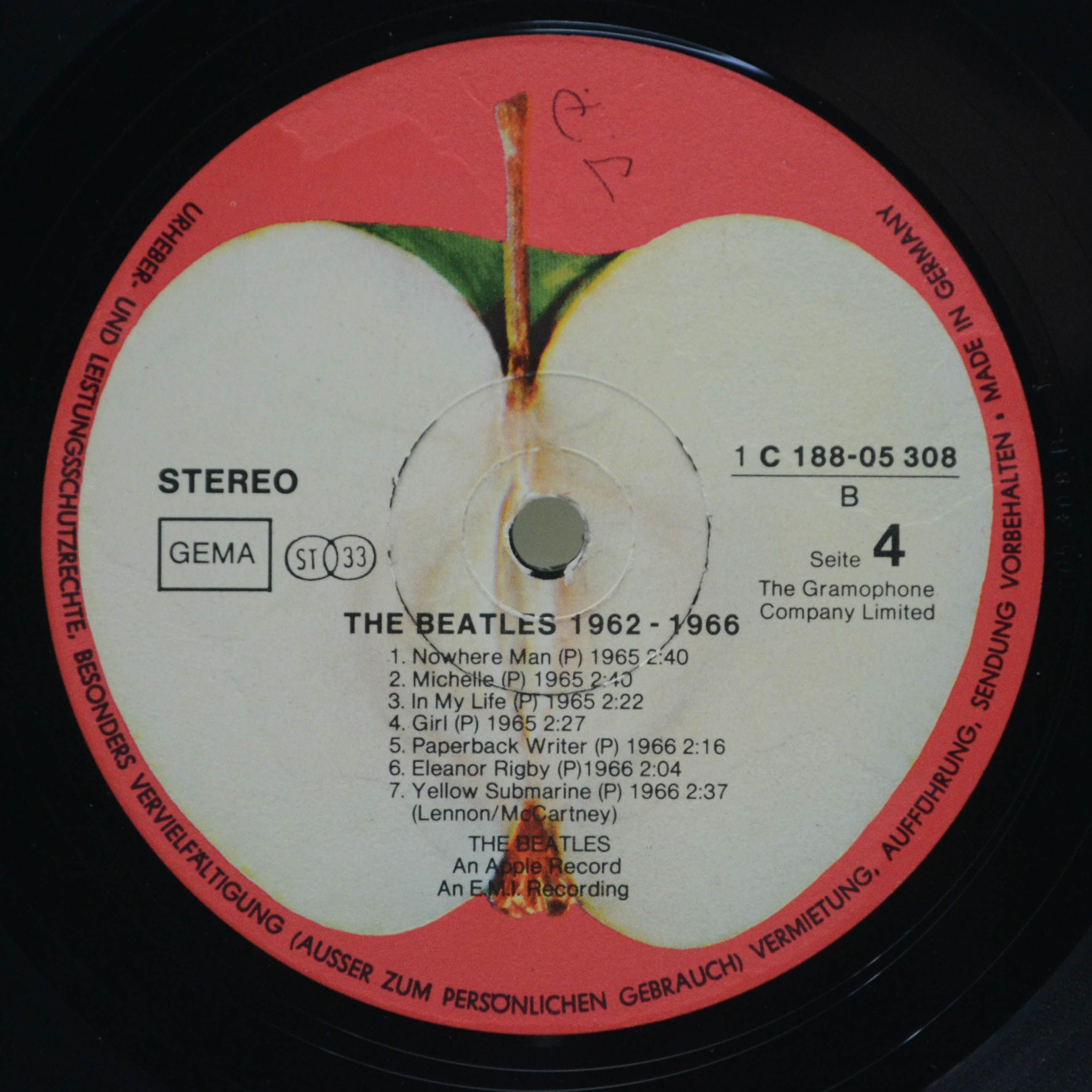 Beatles — 1962-1966 (2LP), 1973