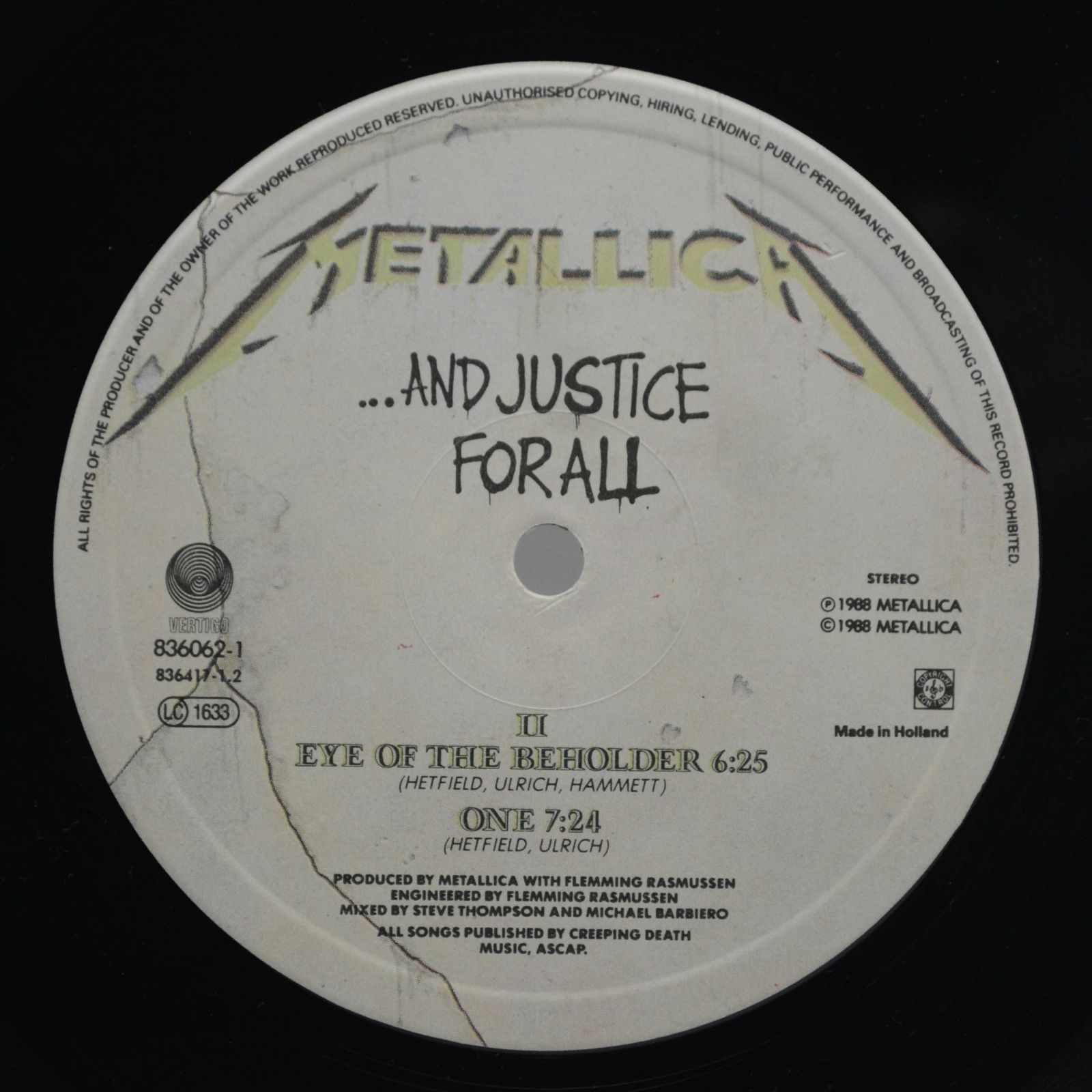 Metallica — ...And Justice For All (2LP), 1988