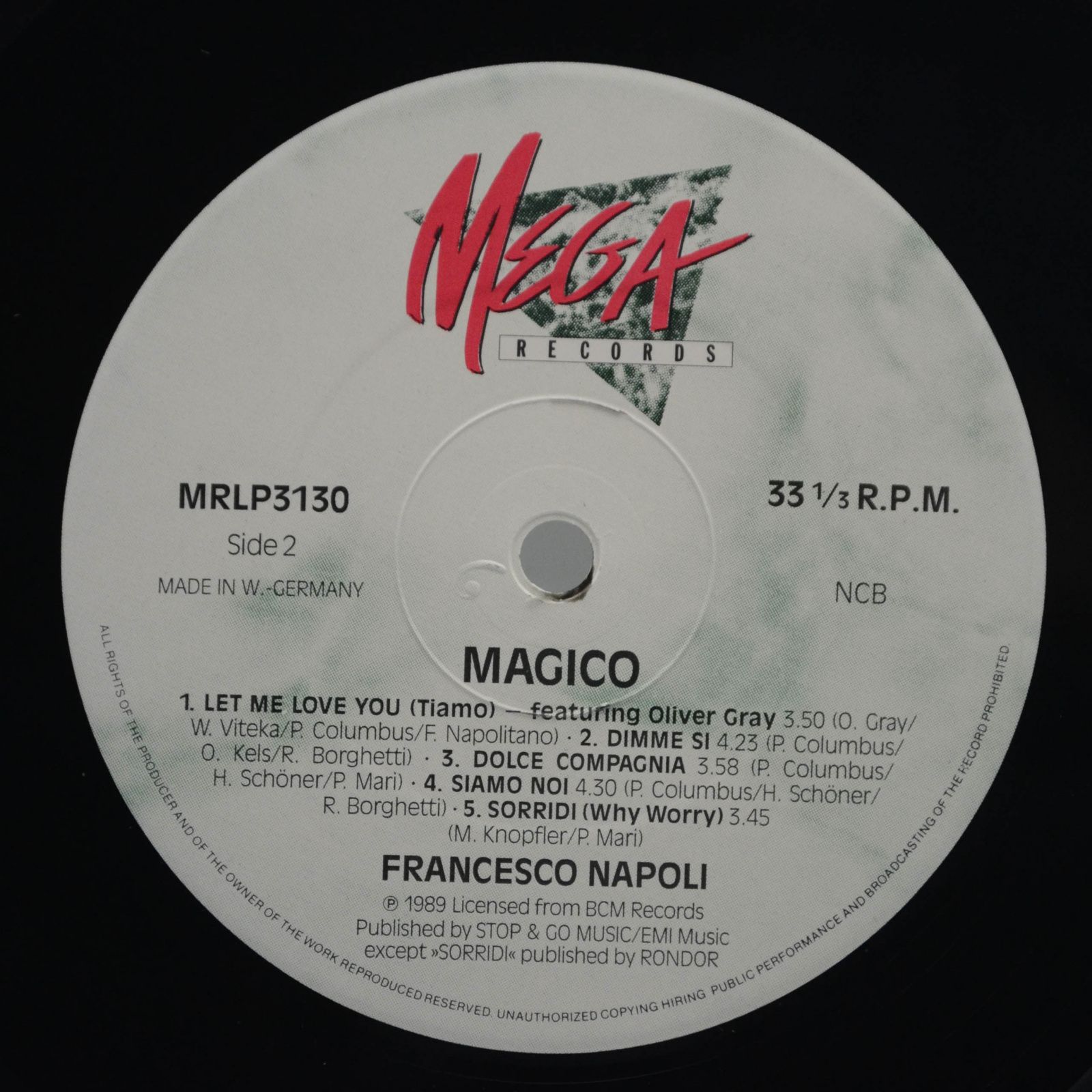 Виниловая пластинка Francesco Napoli — Magico, 1988