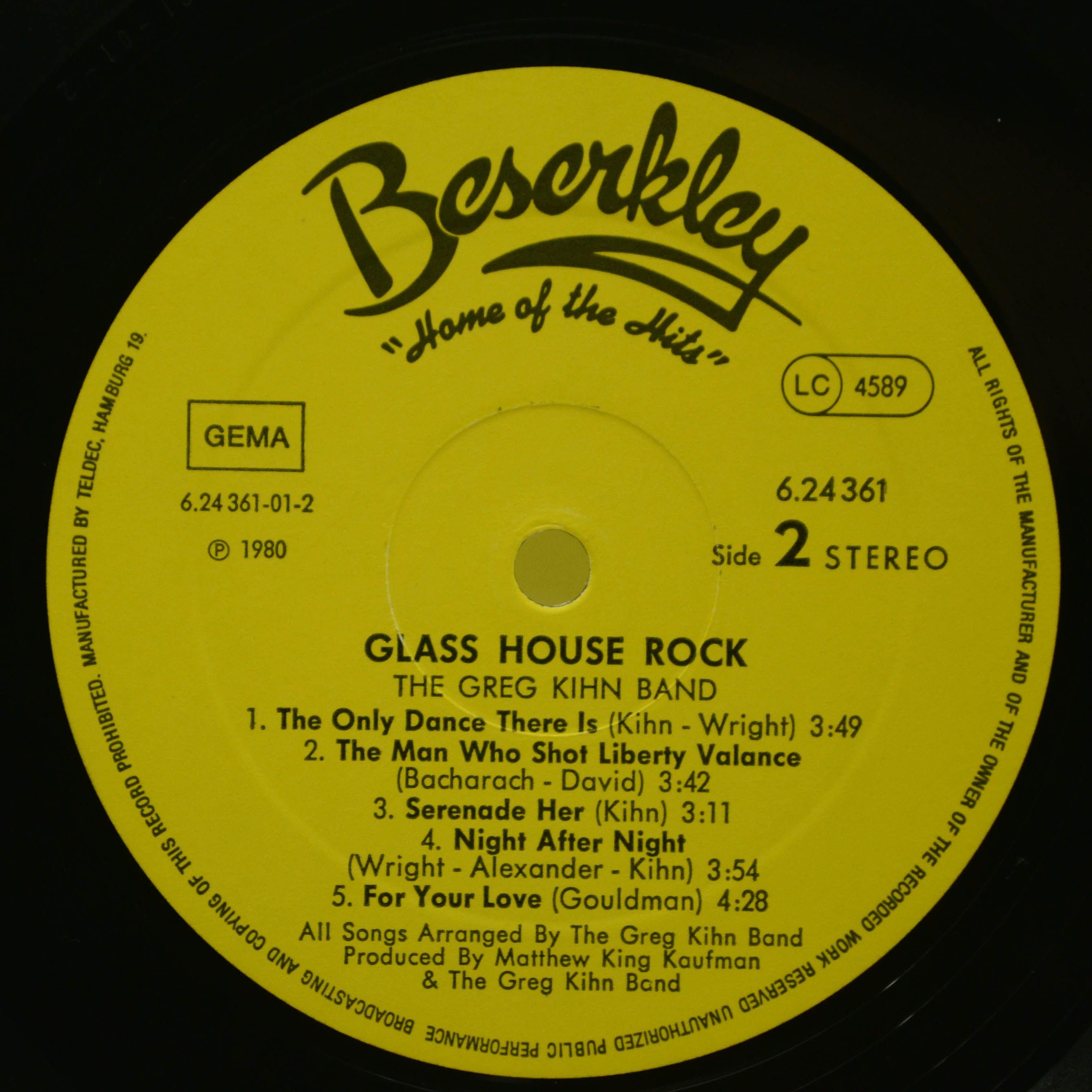 Виниловая пластинка Greg Kihn Band — Glass House Rock, 1980