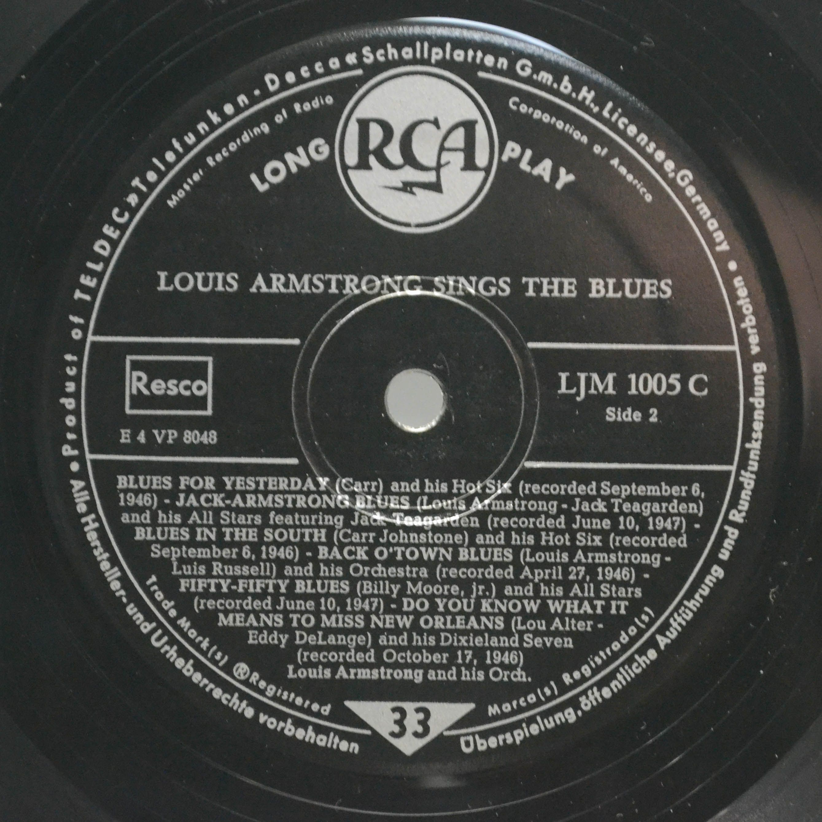 Louis Armstrong — Sings The Blues, 1954