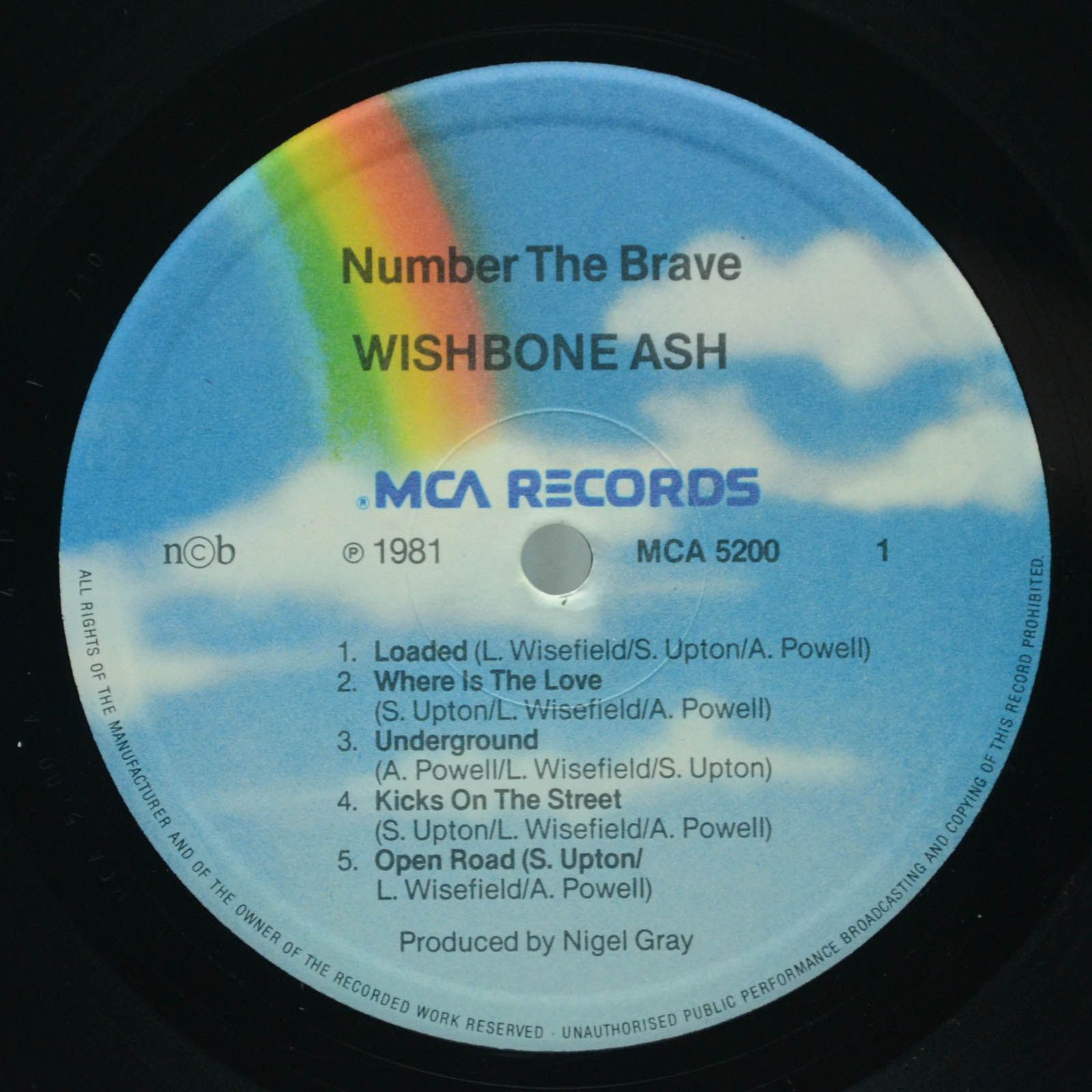 Виниловая пластинка Wishbone Ash — Number The Brave, 1981