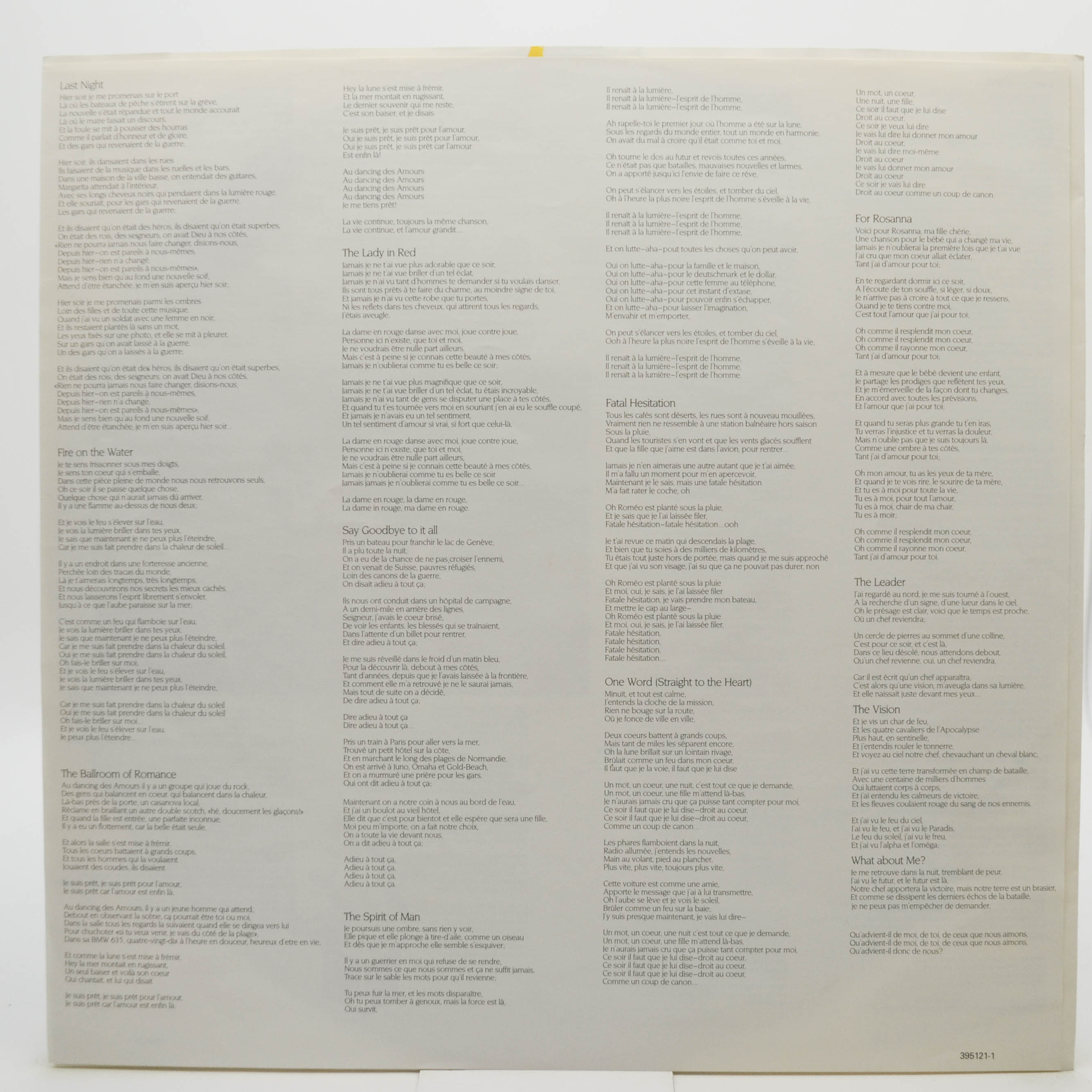 Виниловая пластинка Chris de Burgh — Into The Light, 1986