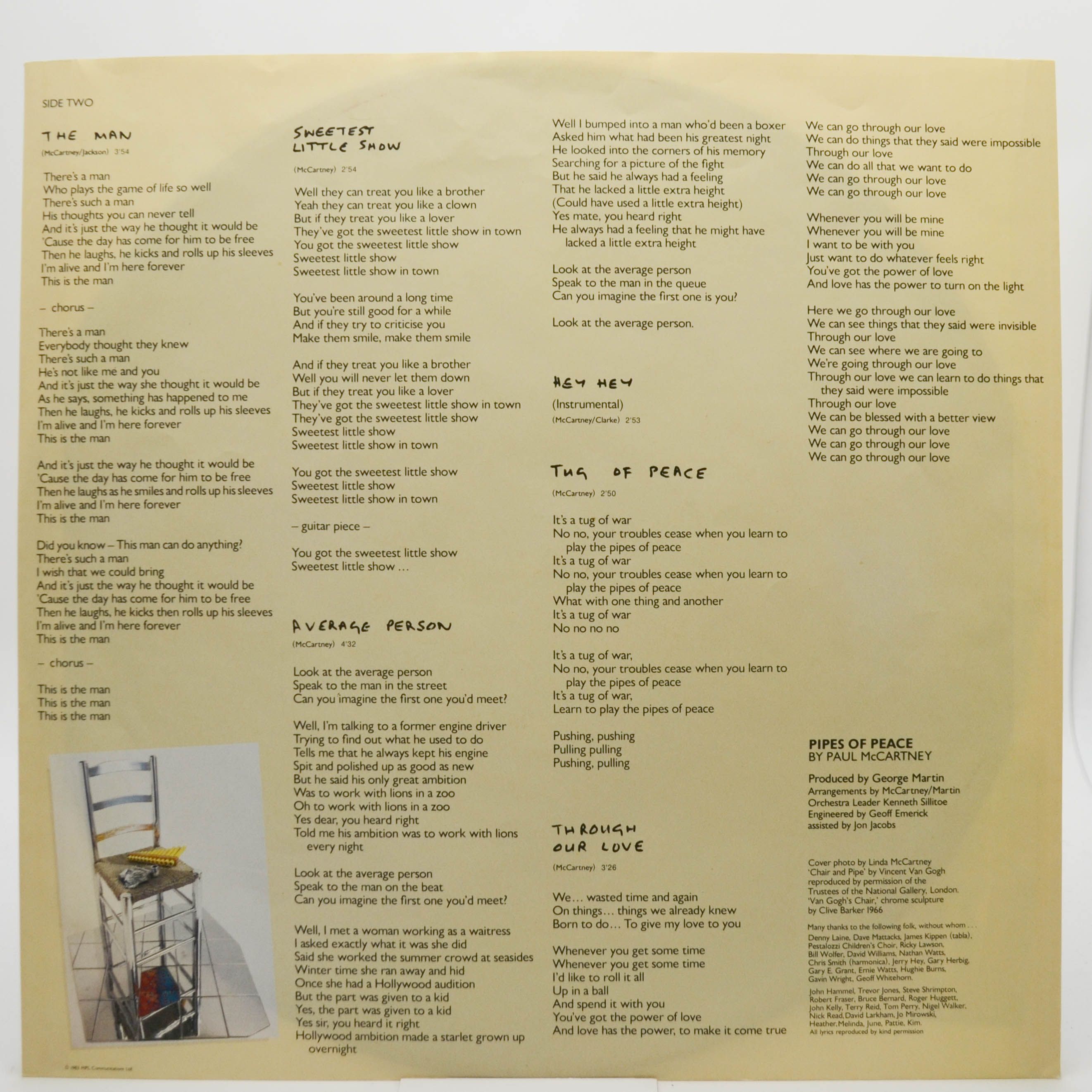 Paul McCartney — Pipes Of Peace, 1983