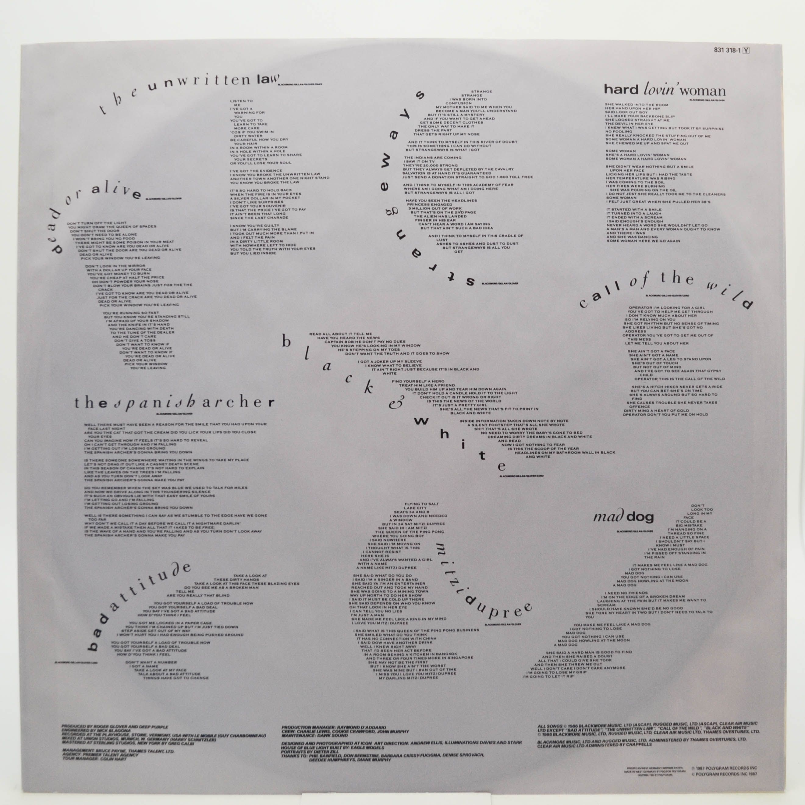 Deep Purple — The House Of Blue Light, 1987