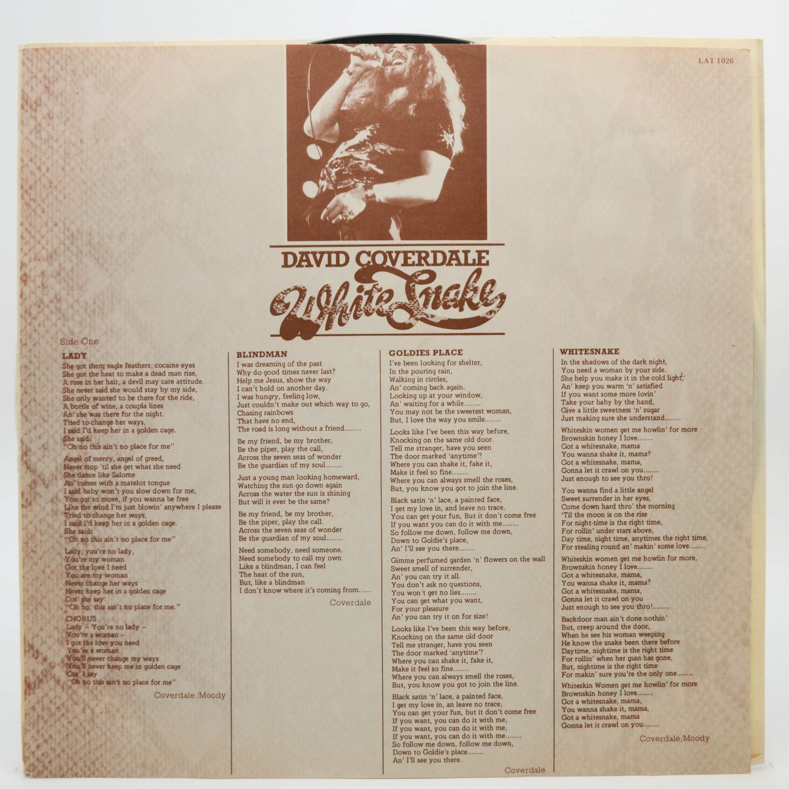 Виниловая пластинка David Coverdale — White Snake, 1977