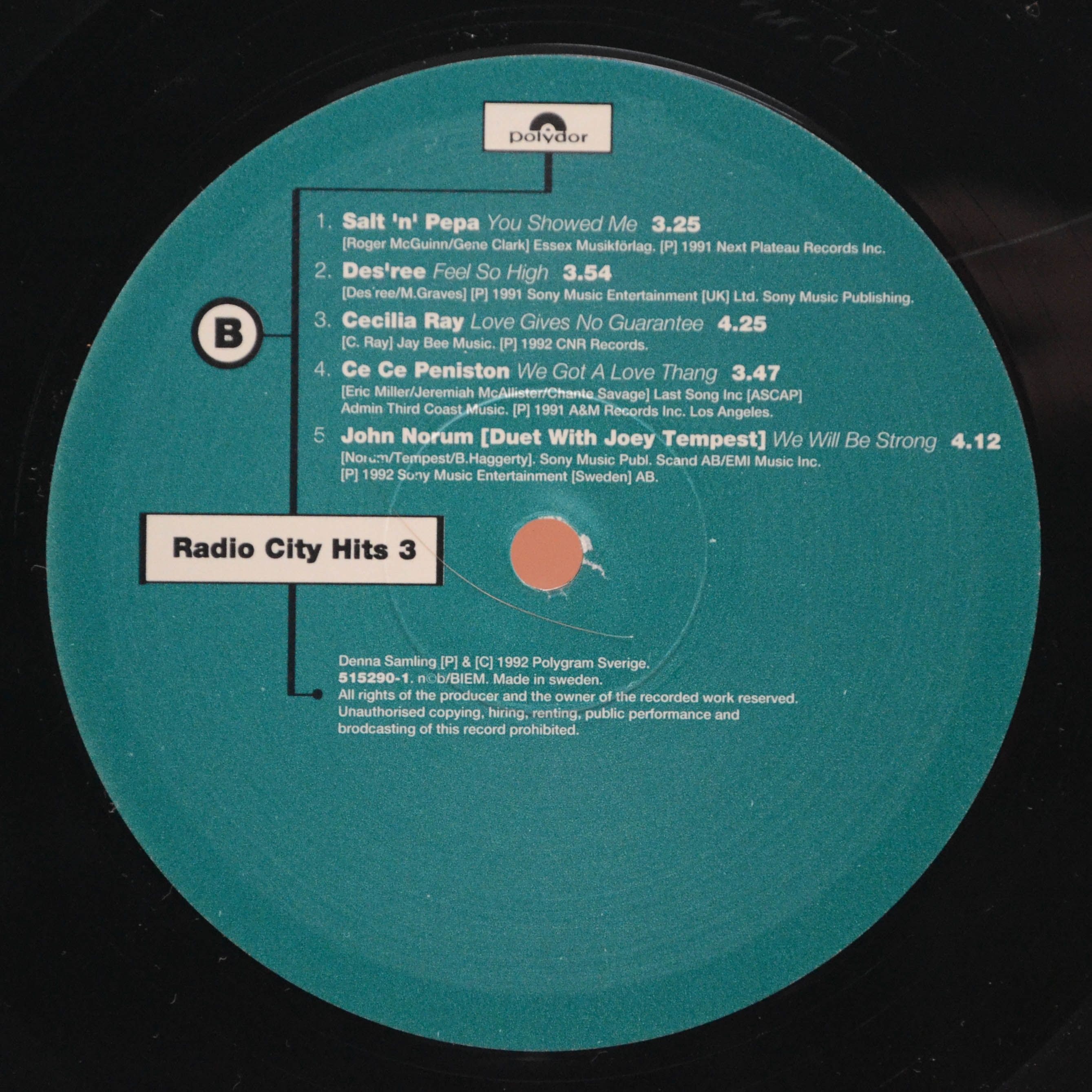 Various — Radio City Hits 3 (2LP), 1992