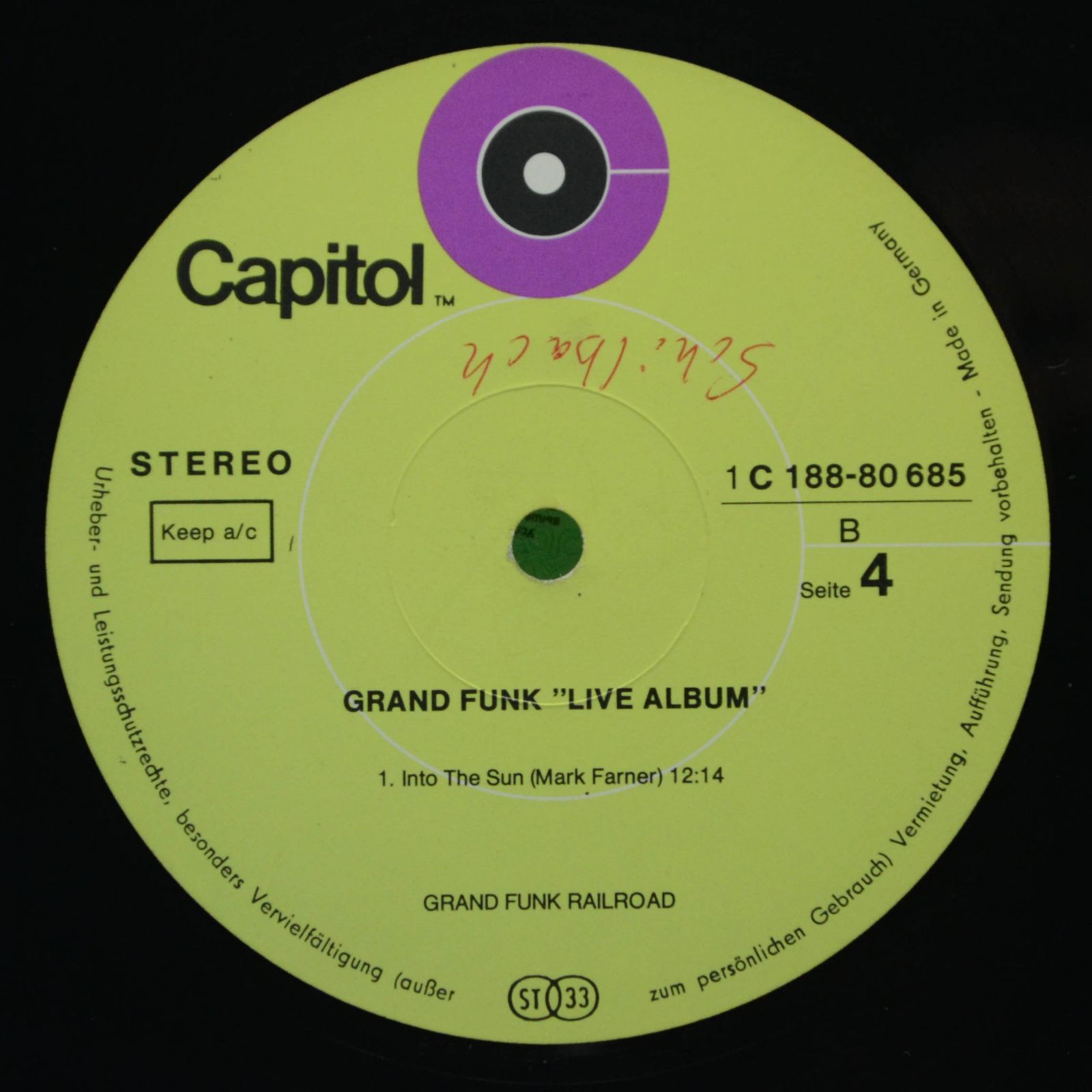 Виниловая пластинка Grand Funk — Live Album (2LP), 1970