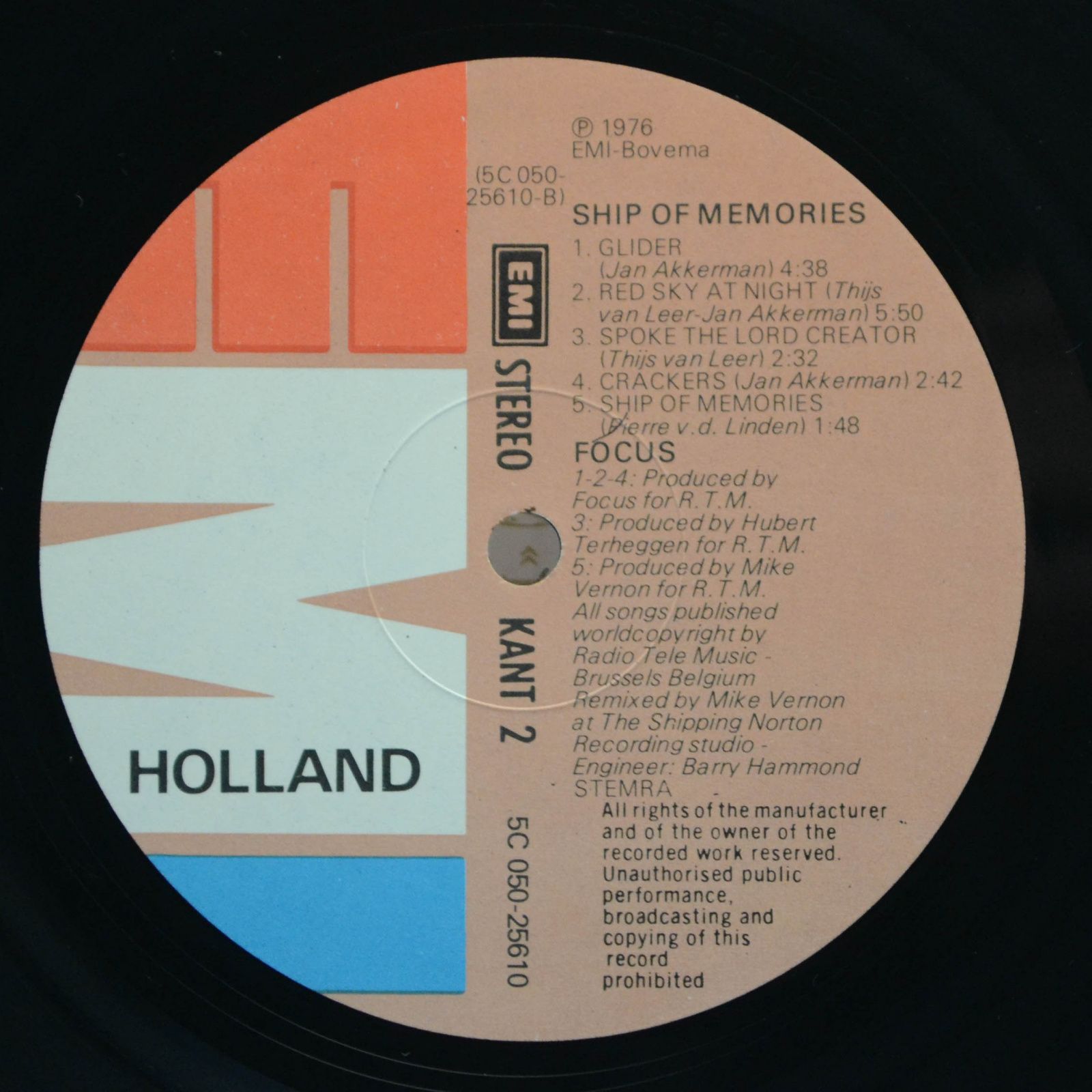 Виниловая пластинка Focus — Ship Of Memories, 1976