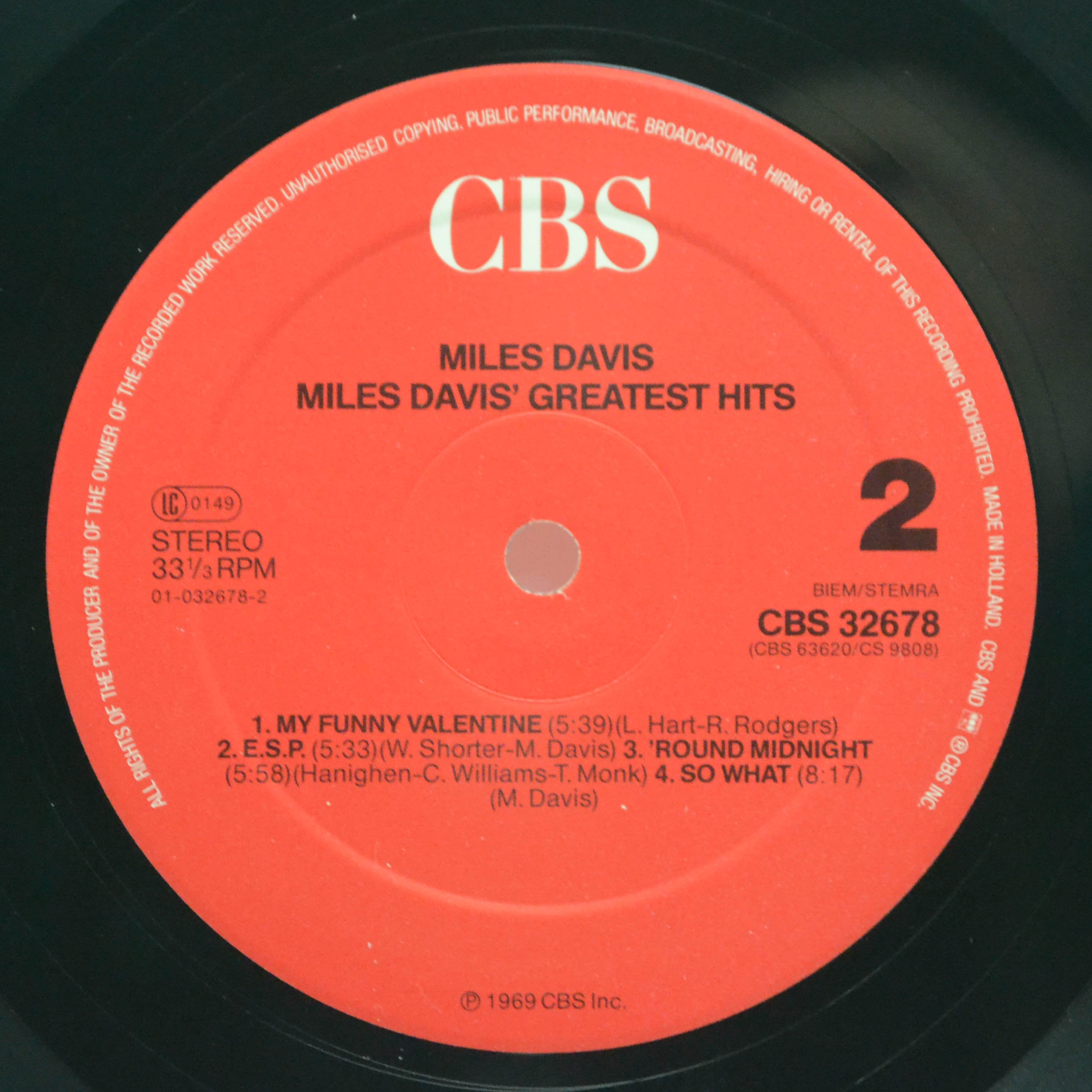 Виниловая пластинка Miles Davis — Miles Davis' Greatest Hits, 1969