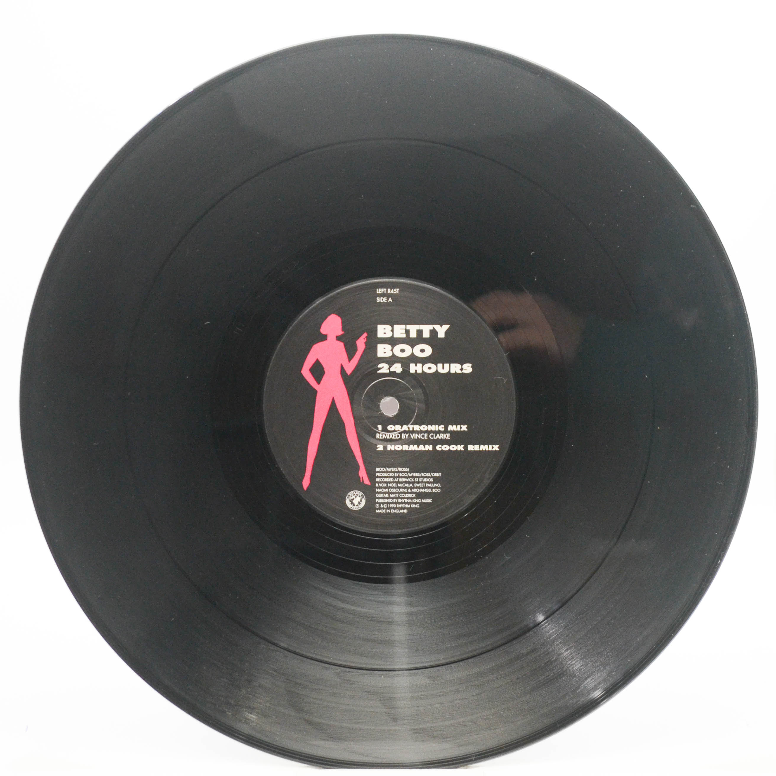 Виниловая пластинка Betty Boo — 24 Hours (The Remixes) (UK), 1990