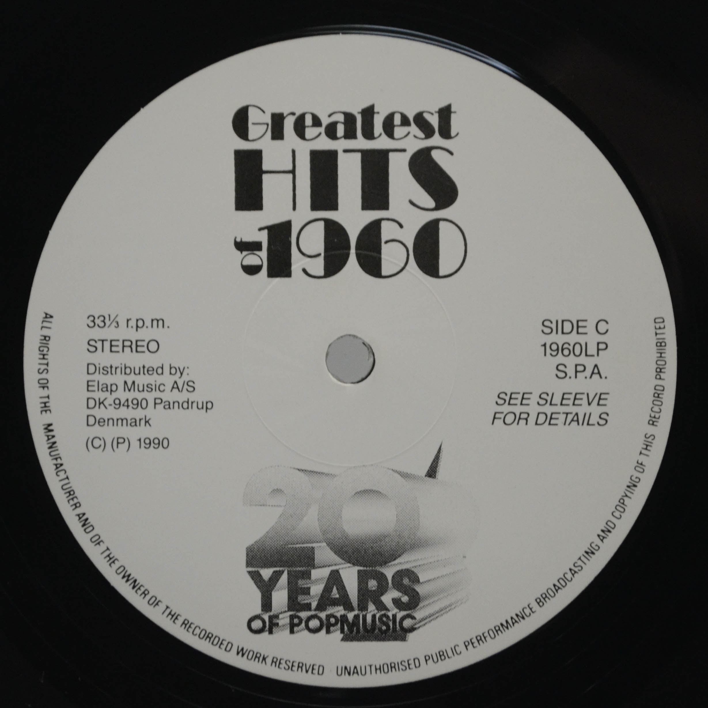 Виниловая пластинка Various — Greatest Hits Of 1960 (2LP), 1990