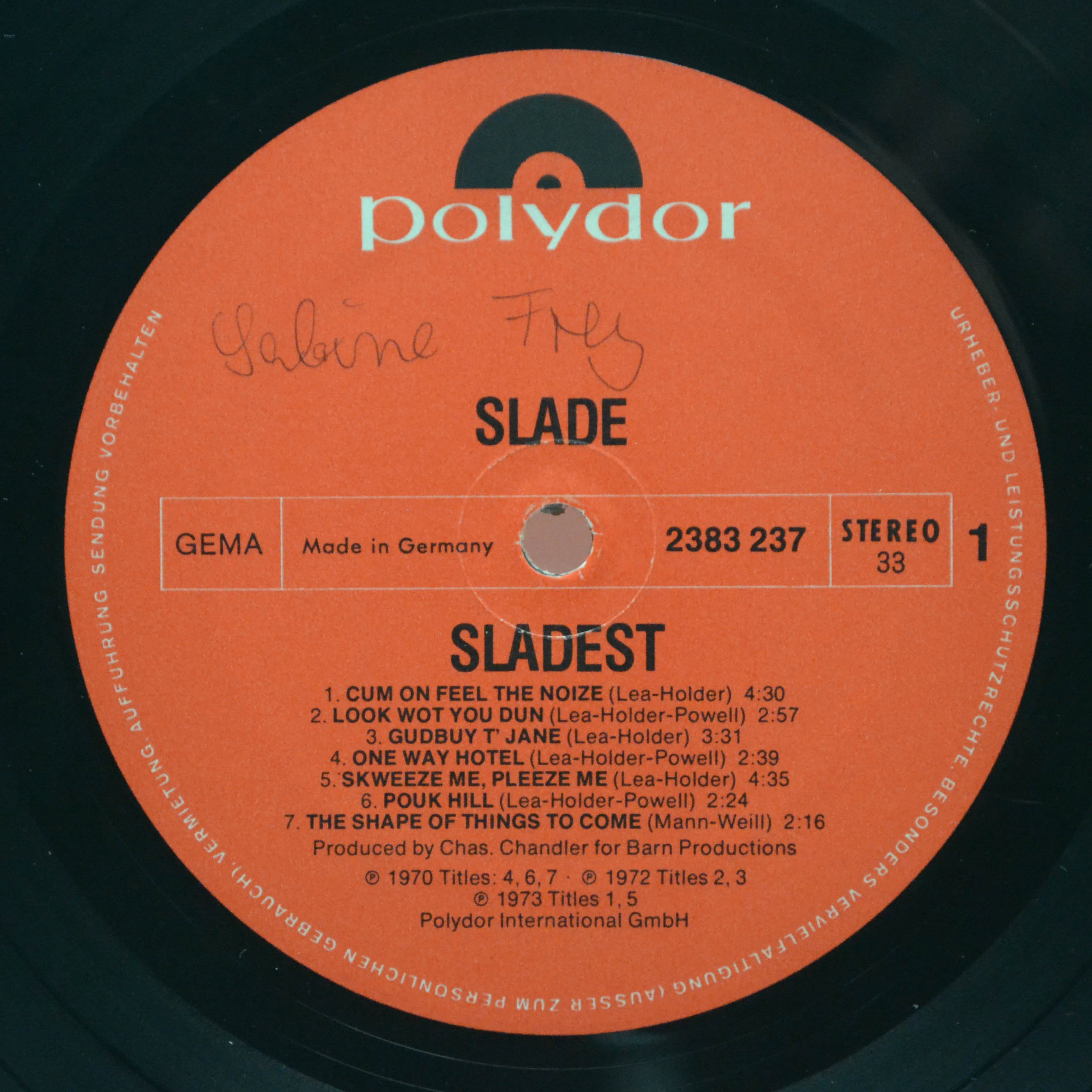 Slade — Sladest (booklet), 1973