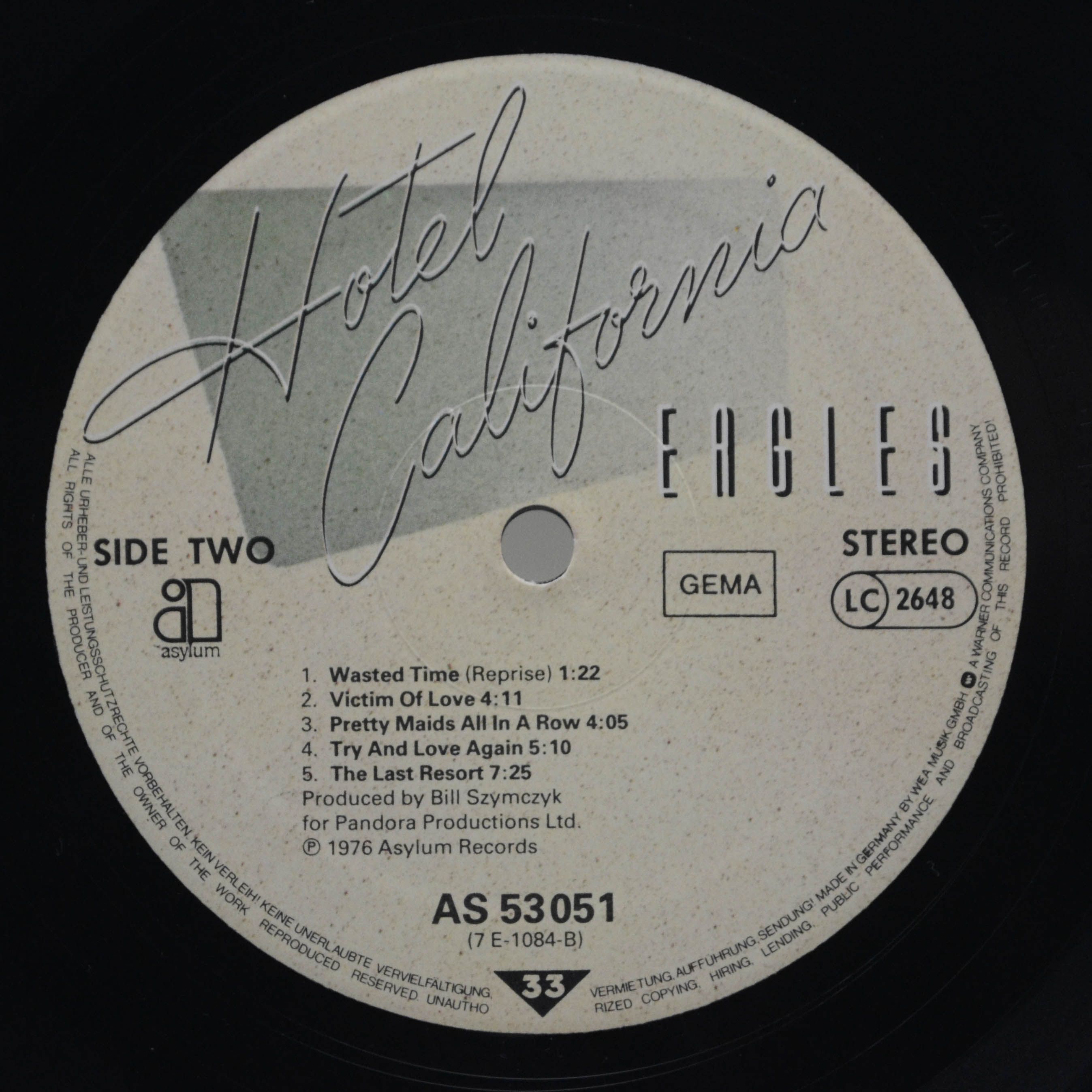 Eagles — Hotel California (poster), 1976