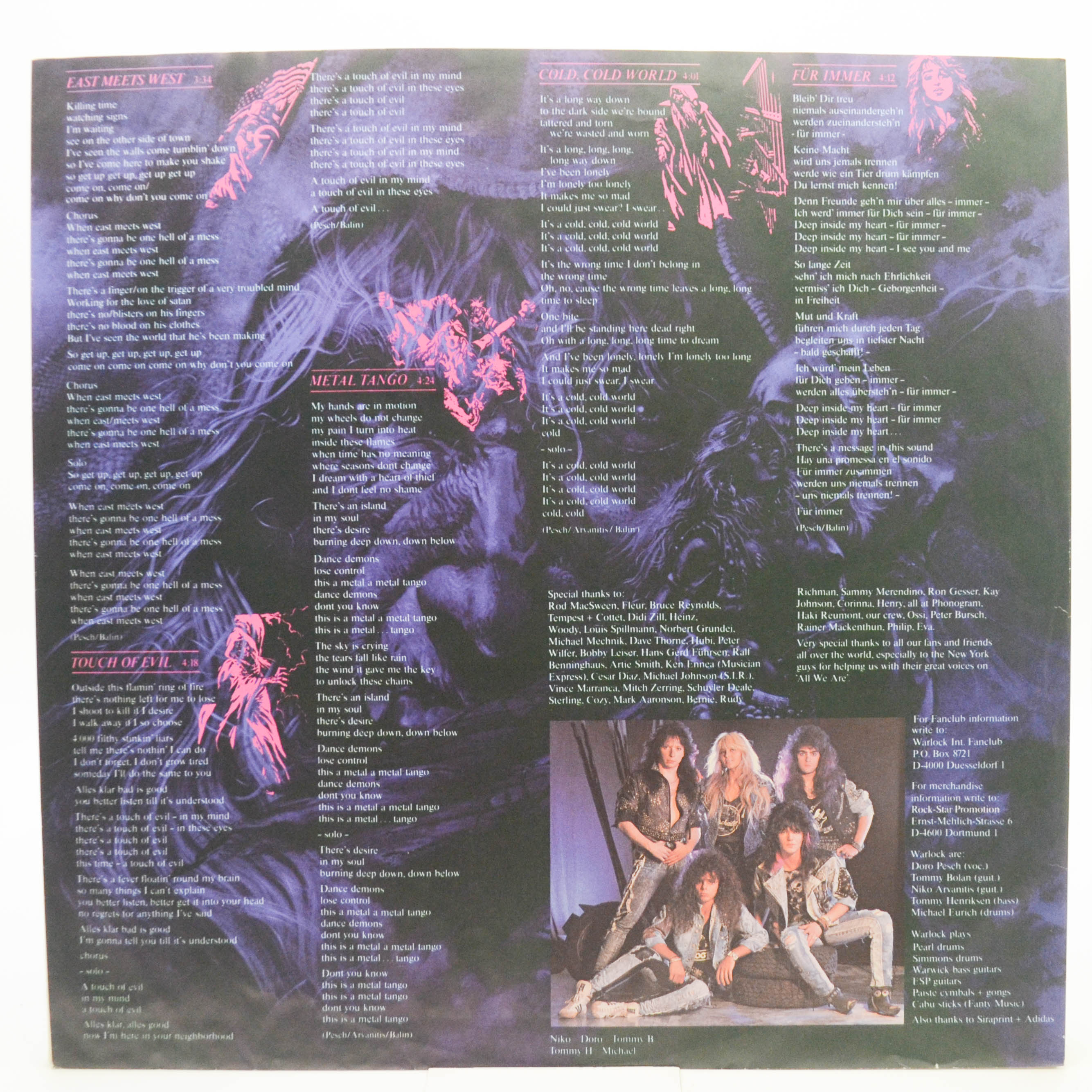 Warlock — Triumph And Agony, 1987