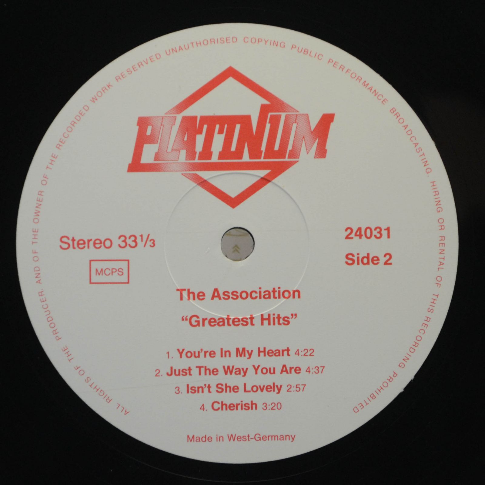 Виниловая пластинка Association — Greatest Hits, 1983