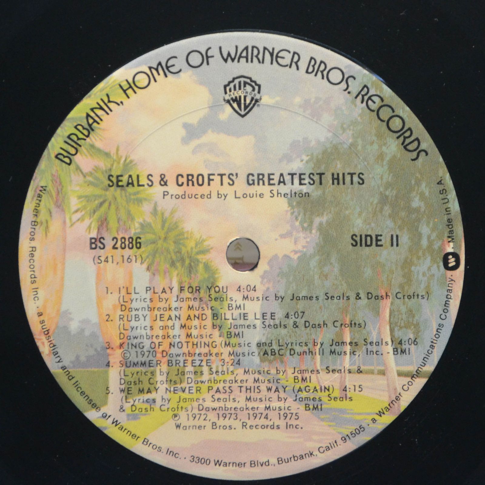 Виниловая пластинка Seals & Crofts — Greatest Hits, 1975
