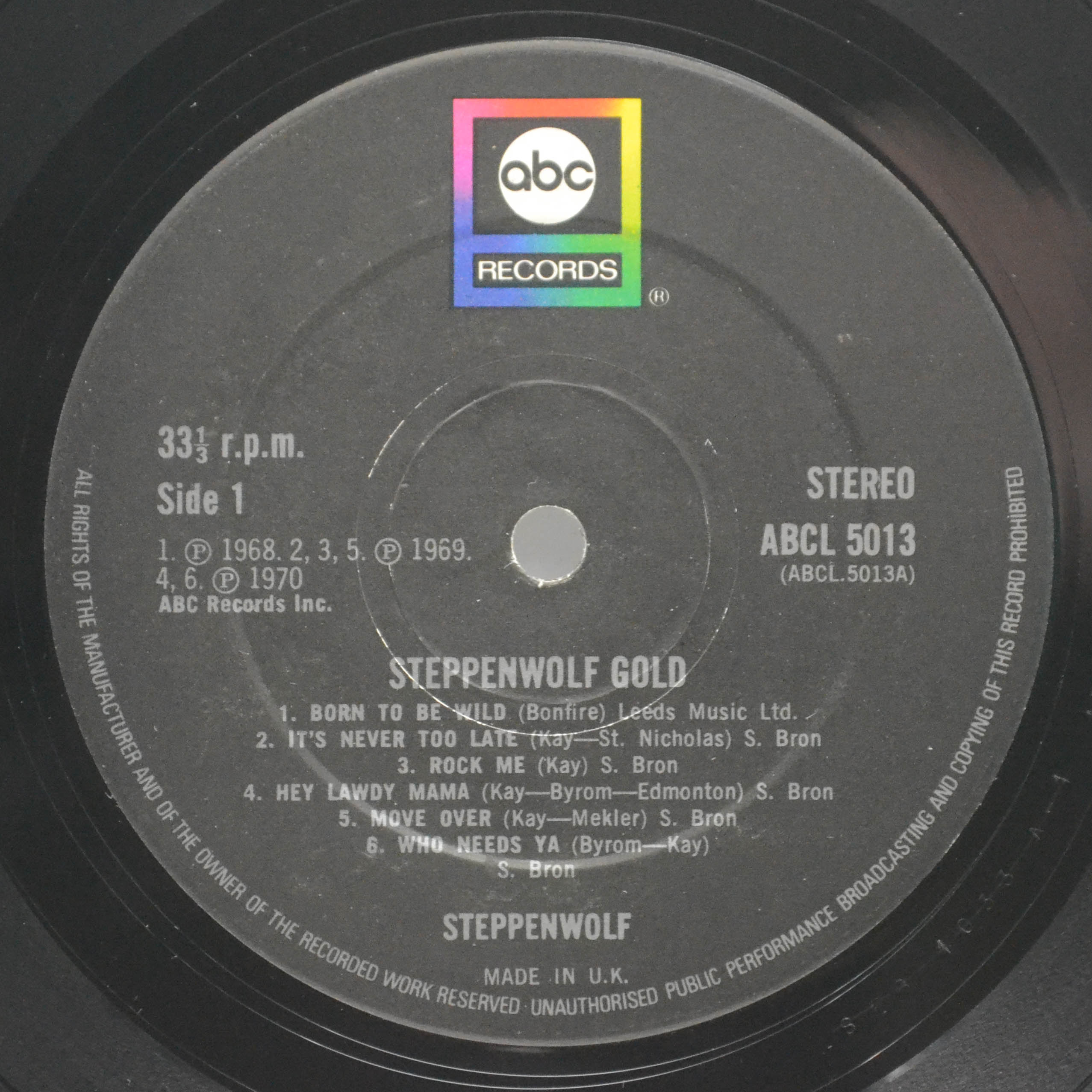 Виниловая пластинка Steppenwolf — Gold (Their Great Hits) (UK), 1971