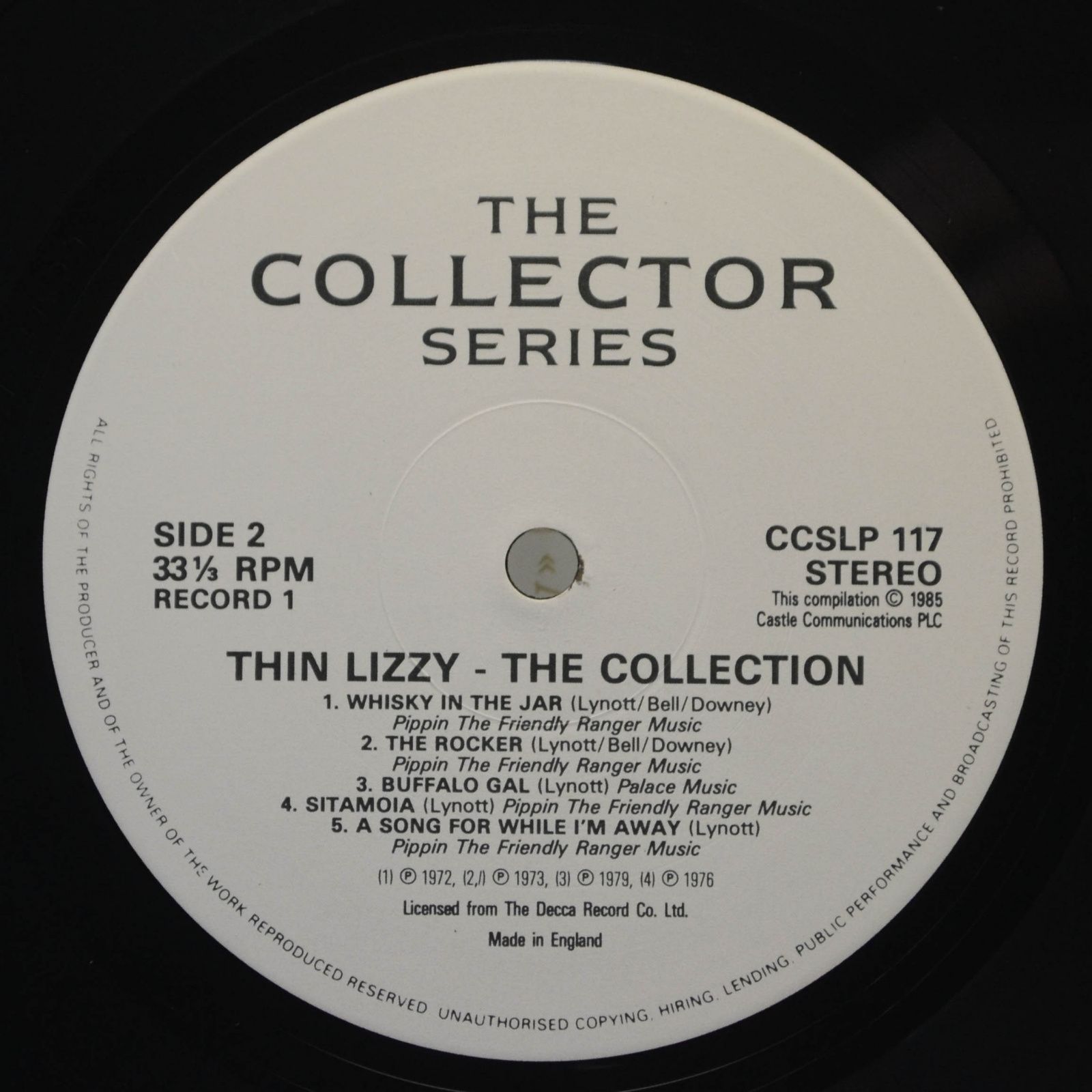 Виниловая пластинка Thin Lizzy — The Collection (2LP, UK), 1985
