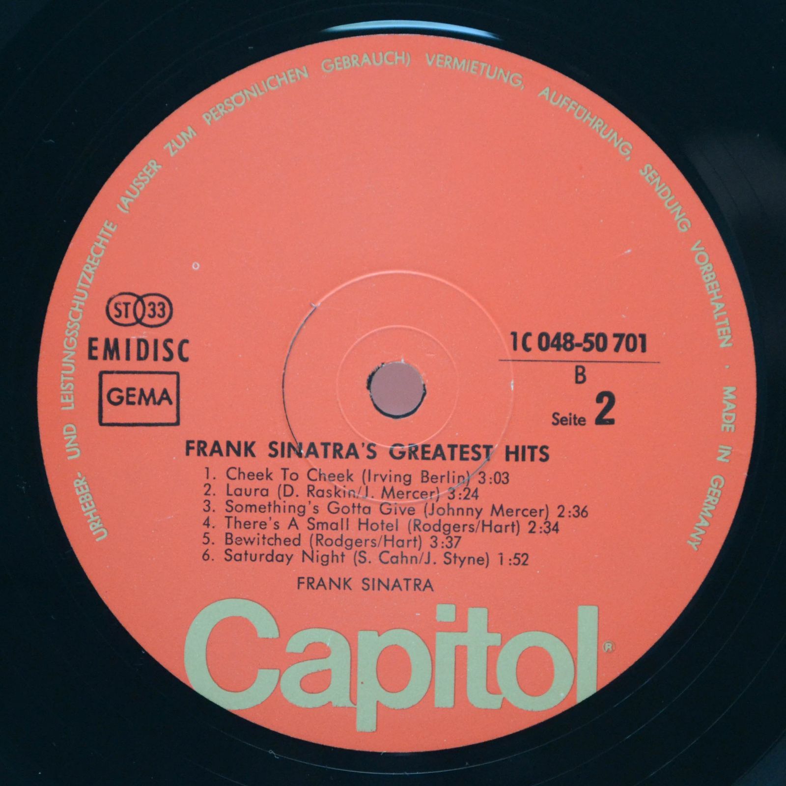 Frank Sinatra — Frank Sinatra's Greatest Hits, 1970