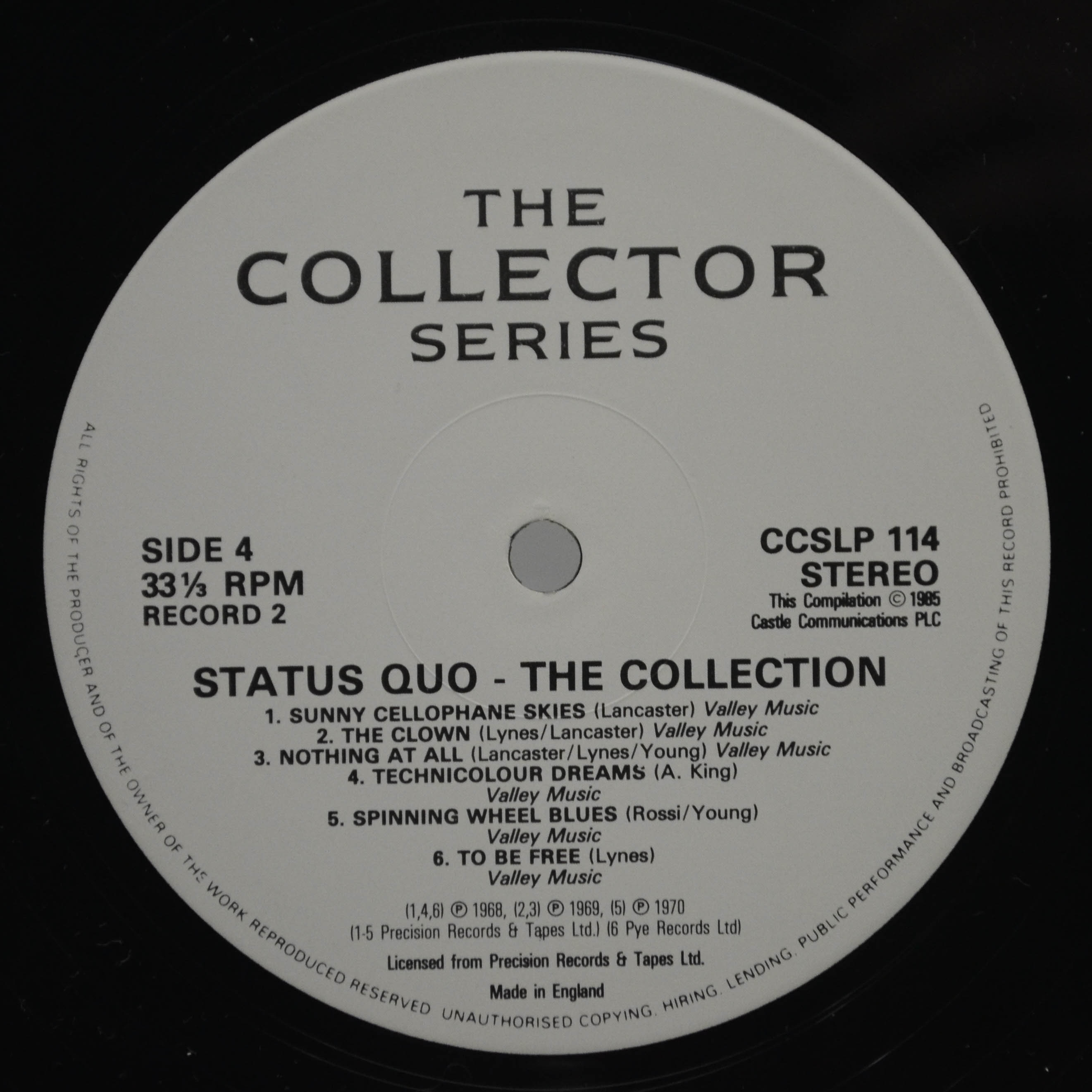 Виниловая пластинка Status Quo — The Collection (2LP, UK), 1987