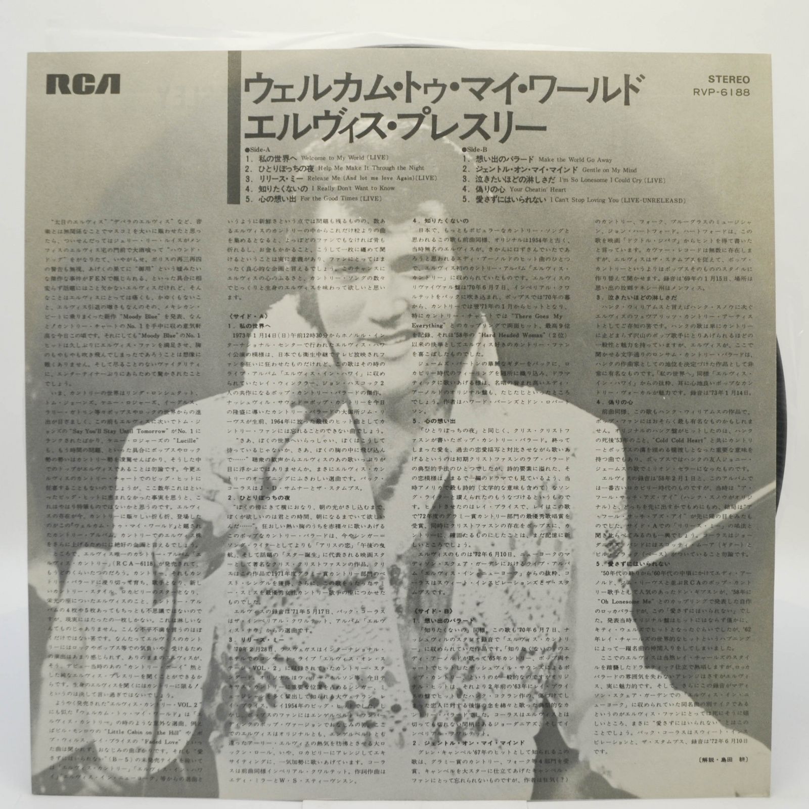 Elvis Presley — Welcome To My World, 1977