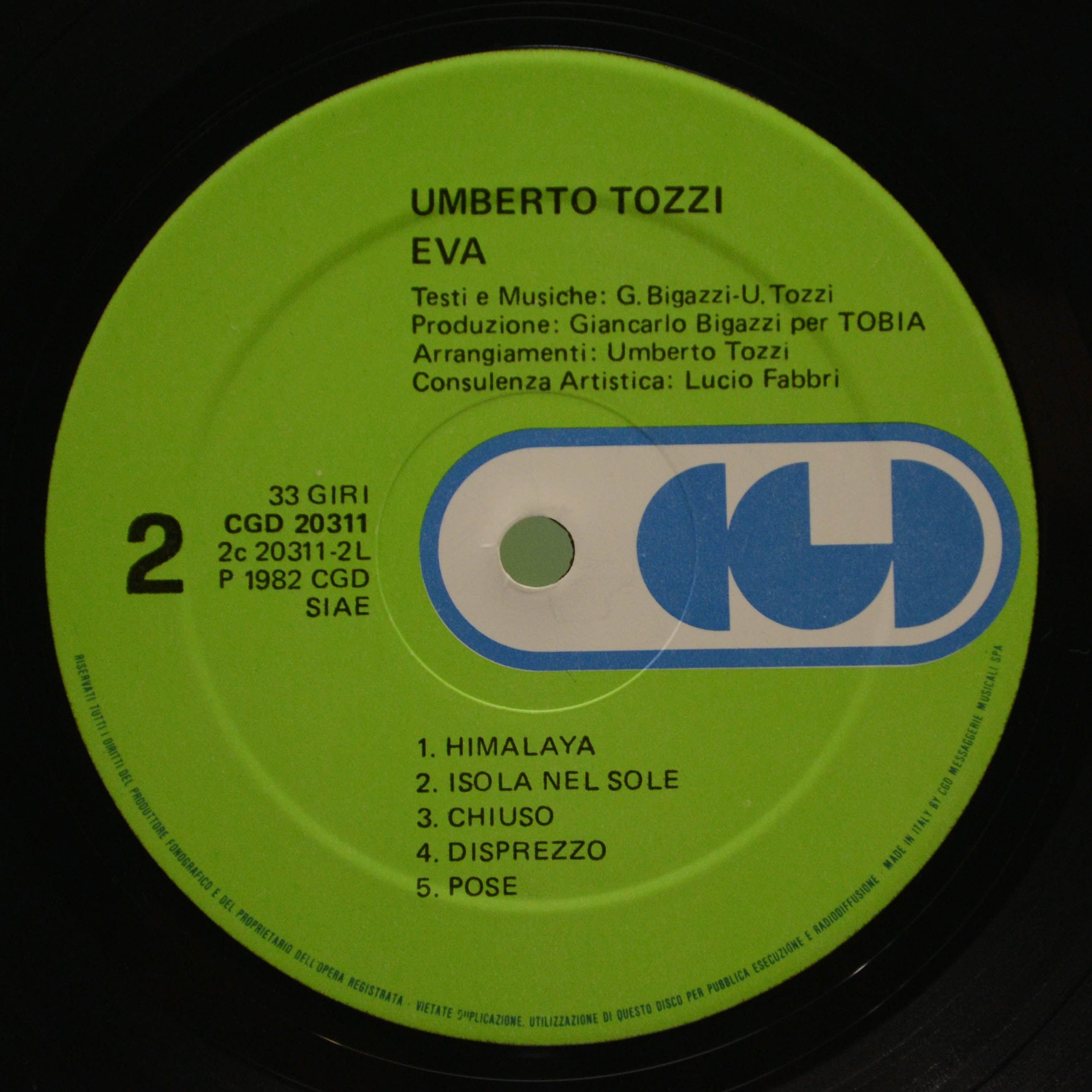 Виниловая пластинка Umberto Tozzi — Eva (1-st, Italy), 1982