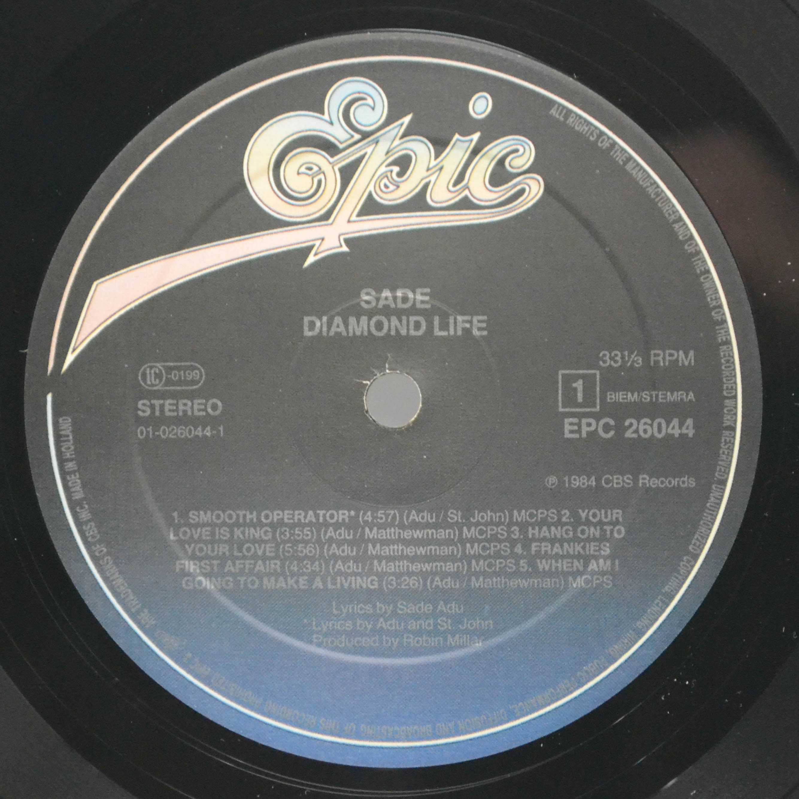 Sade — Diamond Life, 1984