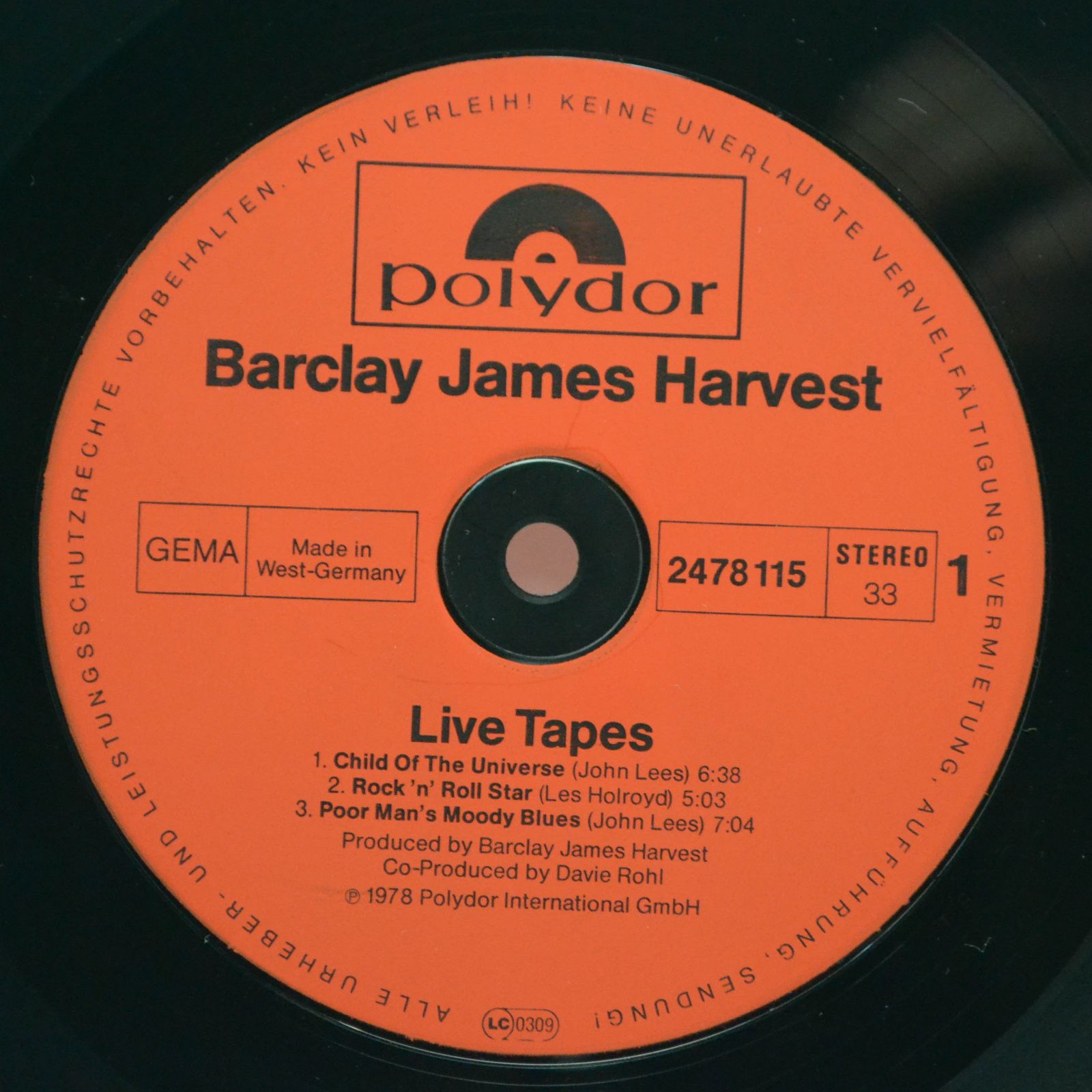 Виниловая пластинка Barclay James Harvest — Live Tapes (2LP), 1978