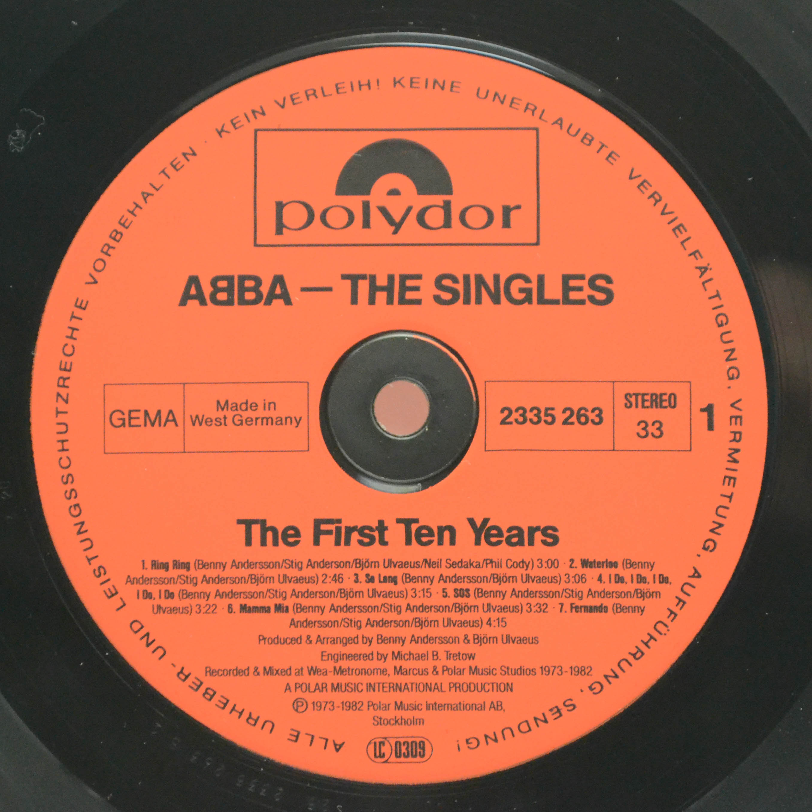 ABBA — The Singles (The First Ten Years) (2LP), 1982