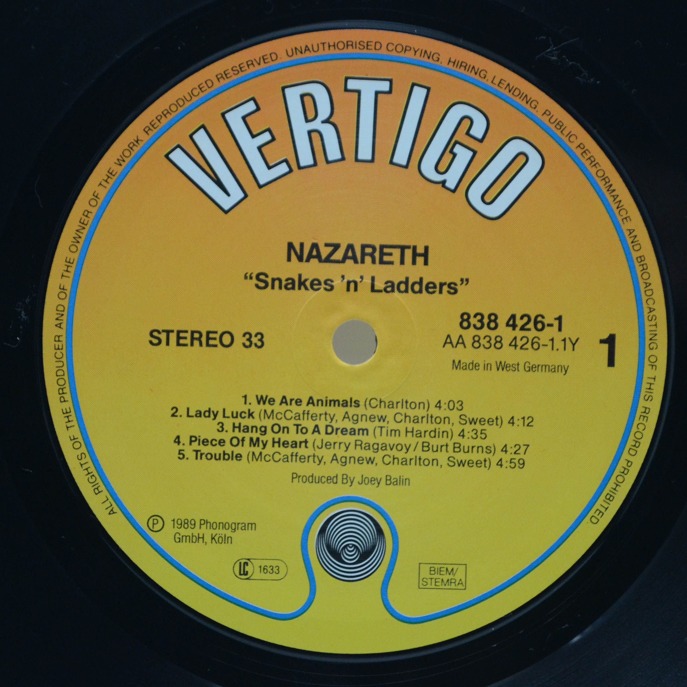 Nazareth — Snakes 'N' Ladders, 1989