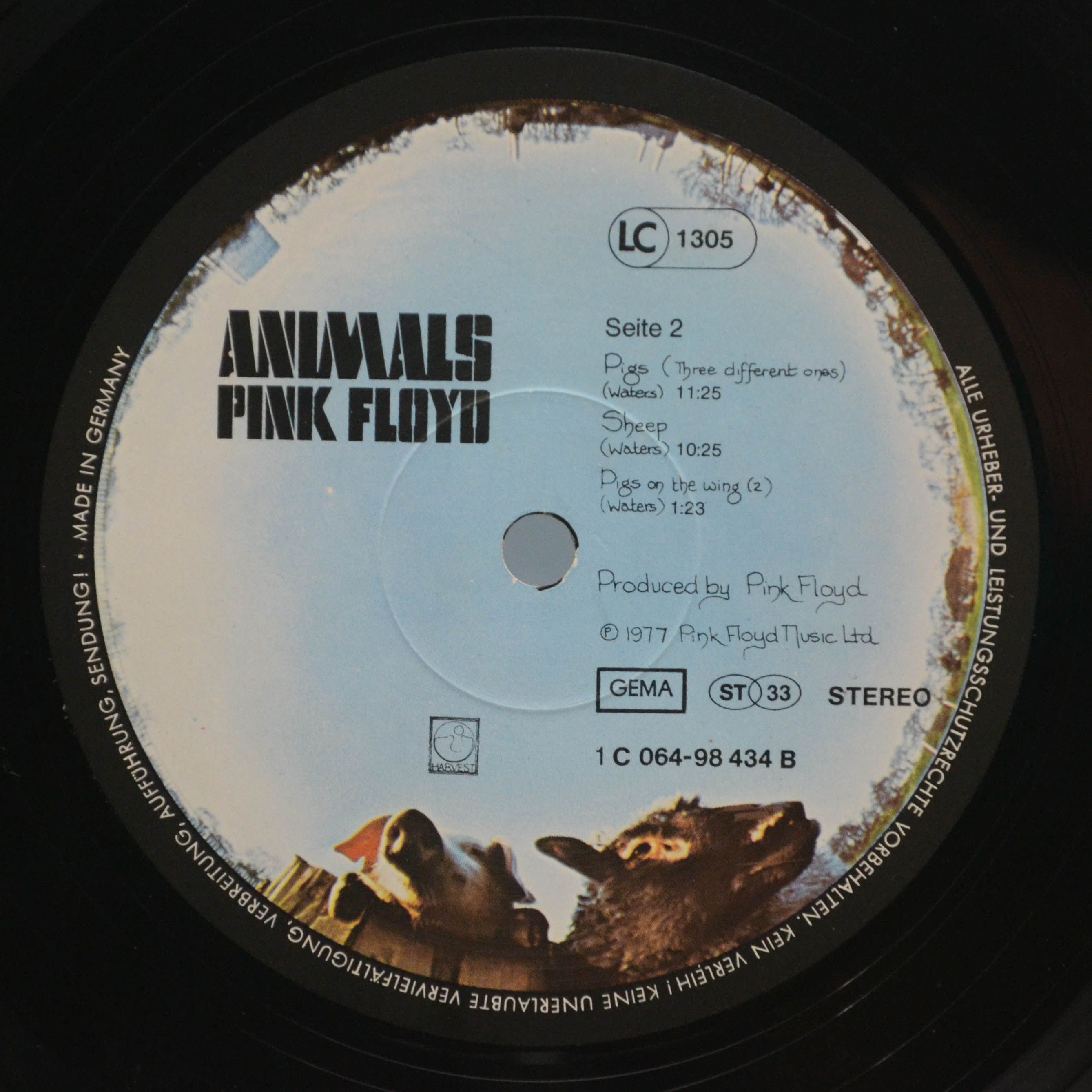 Виниловая пластинка Pink Floyd — Animals, 1977