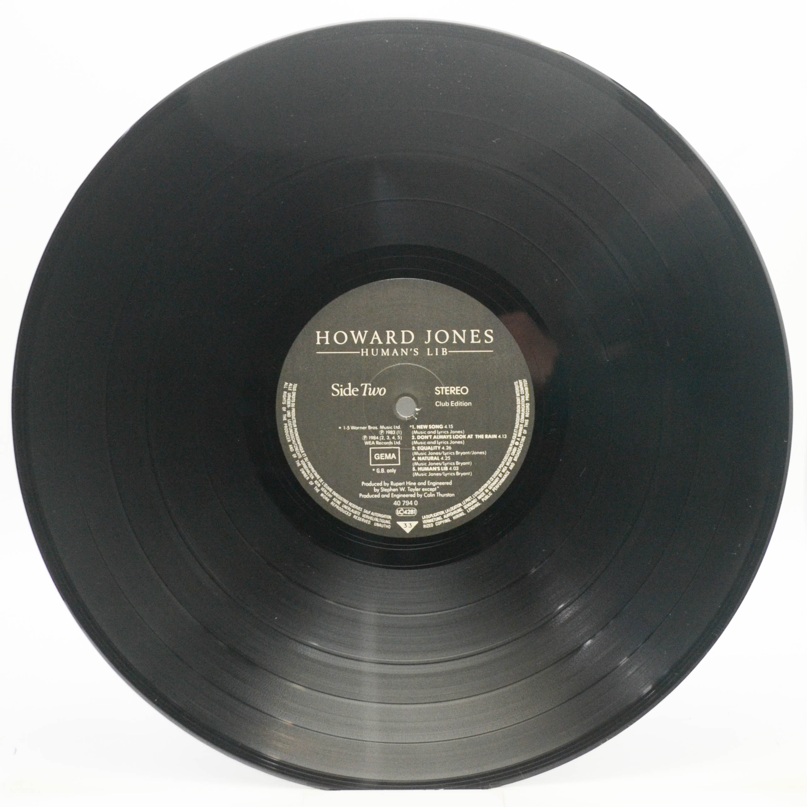 Howard Jones — Human's Lib, 1984