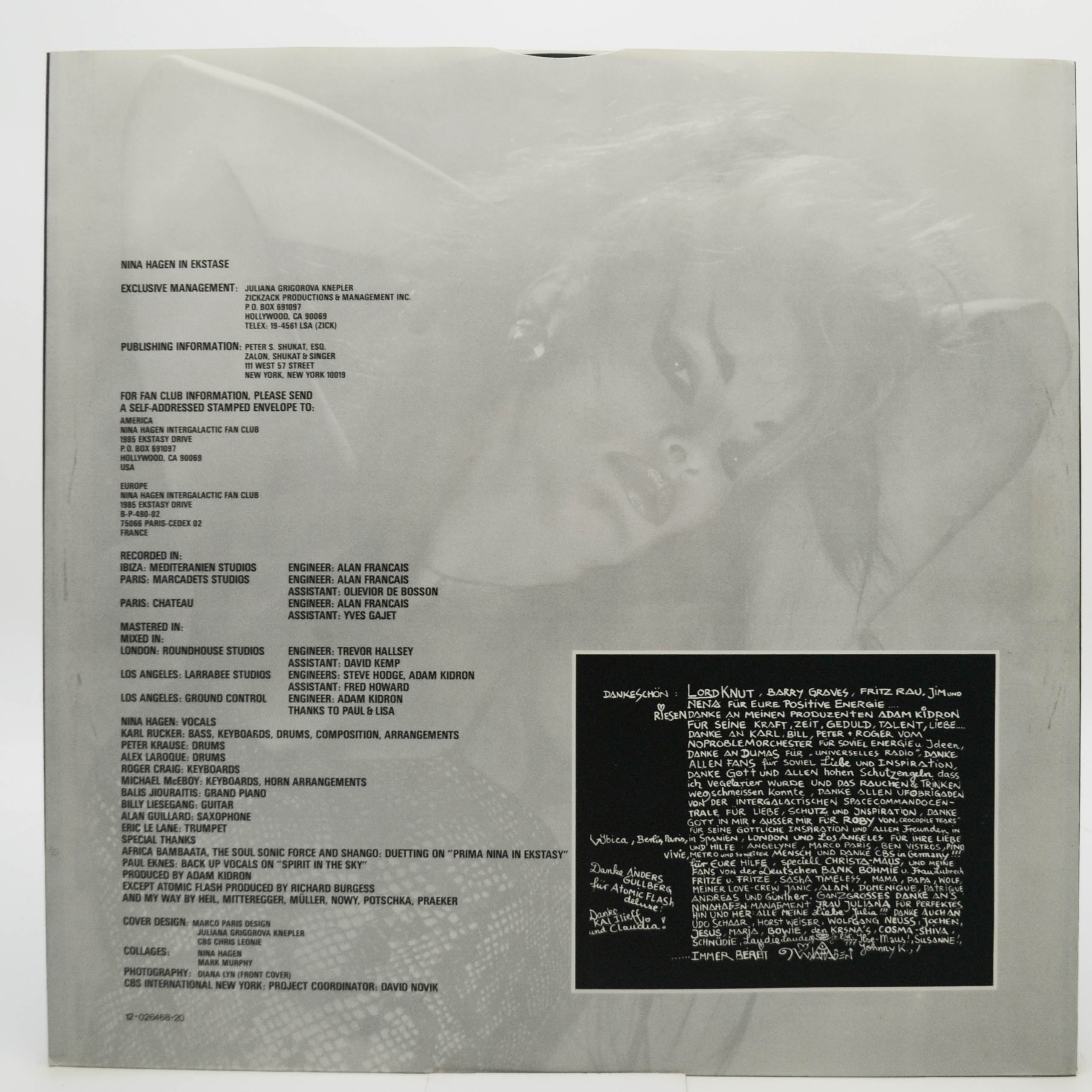 Nina Hagen — In Ekstase, 1985