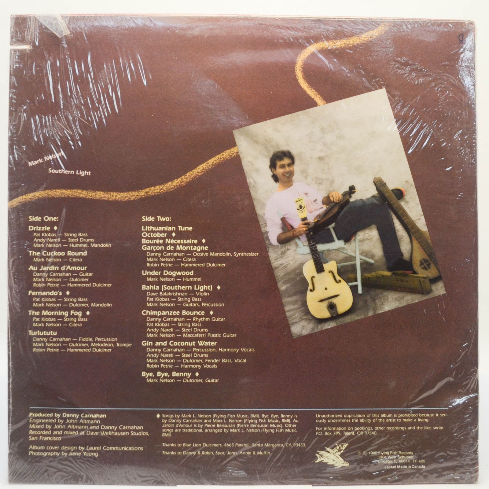 Виниловая пластинка Mark L. Nelson — Southern Light, 1986