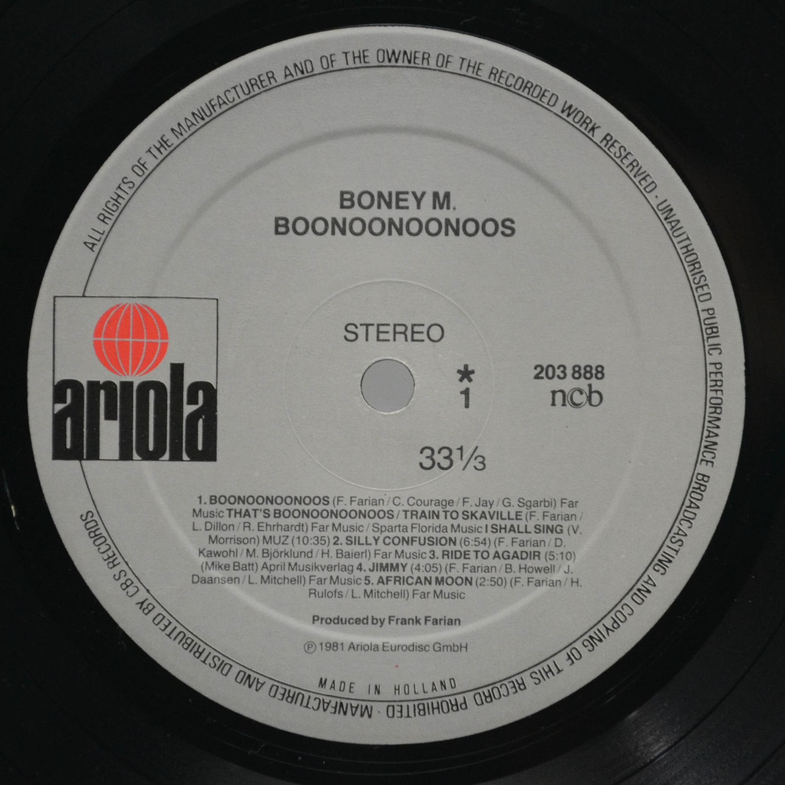 Boney M. — Boonoonoonoos, 1981
