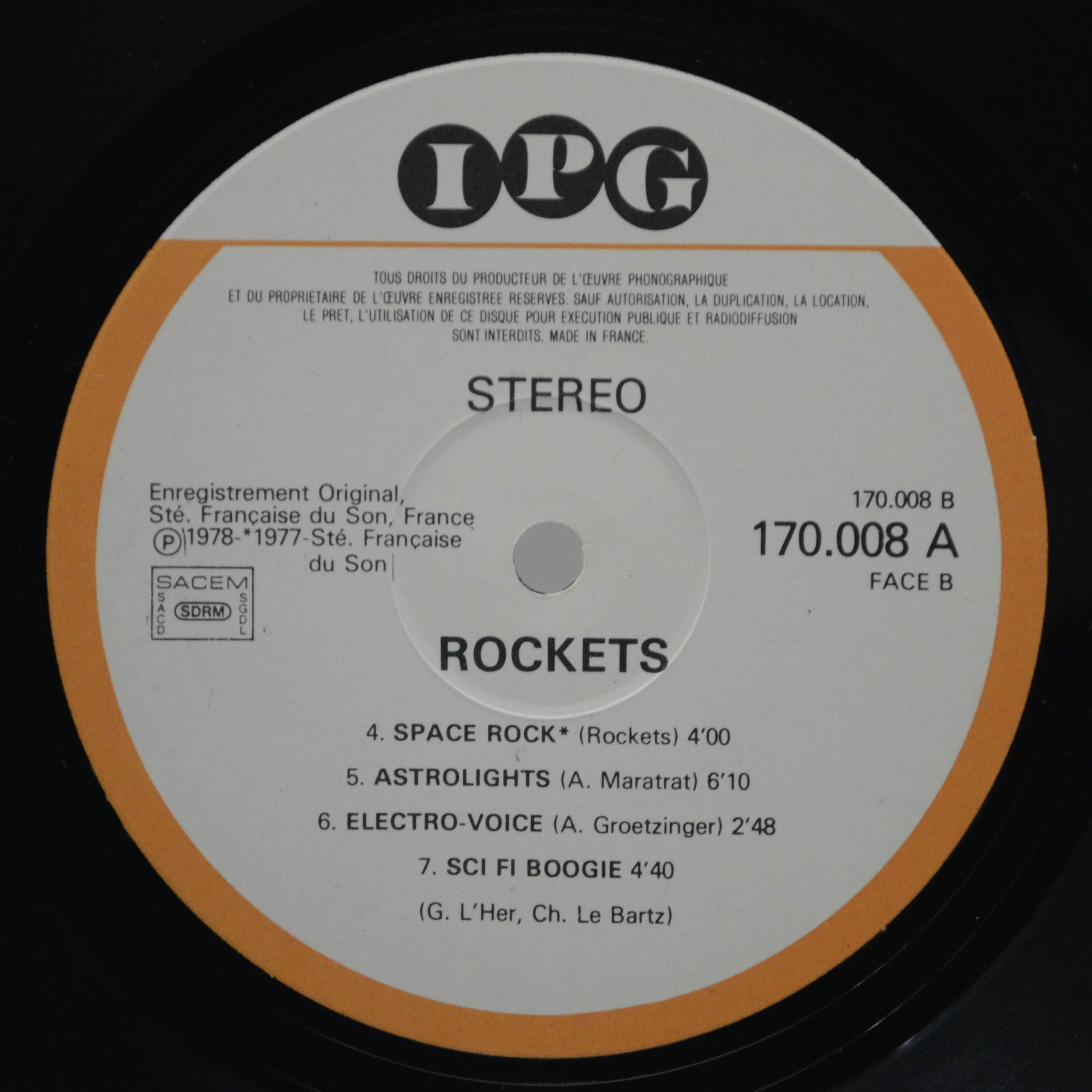 Виниловая пластинка Rockets — On The Road Again (1-st, France), 1978