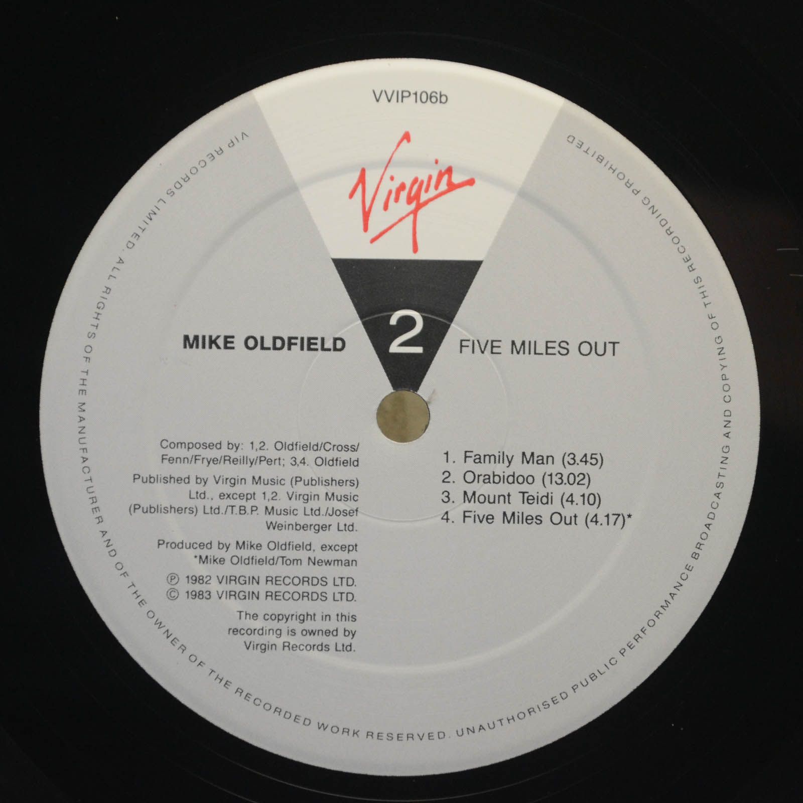 Mike Oldfield — Five Miles Out (UK), 1982