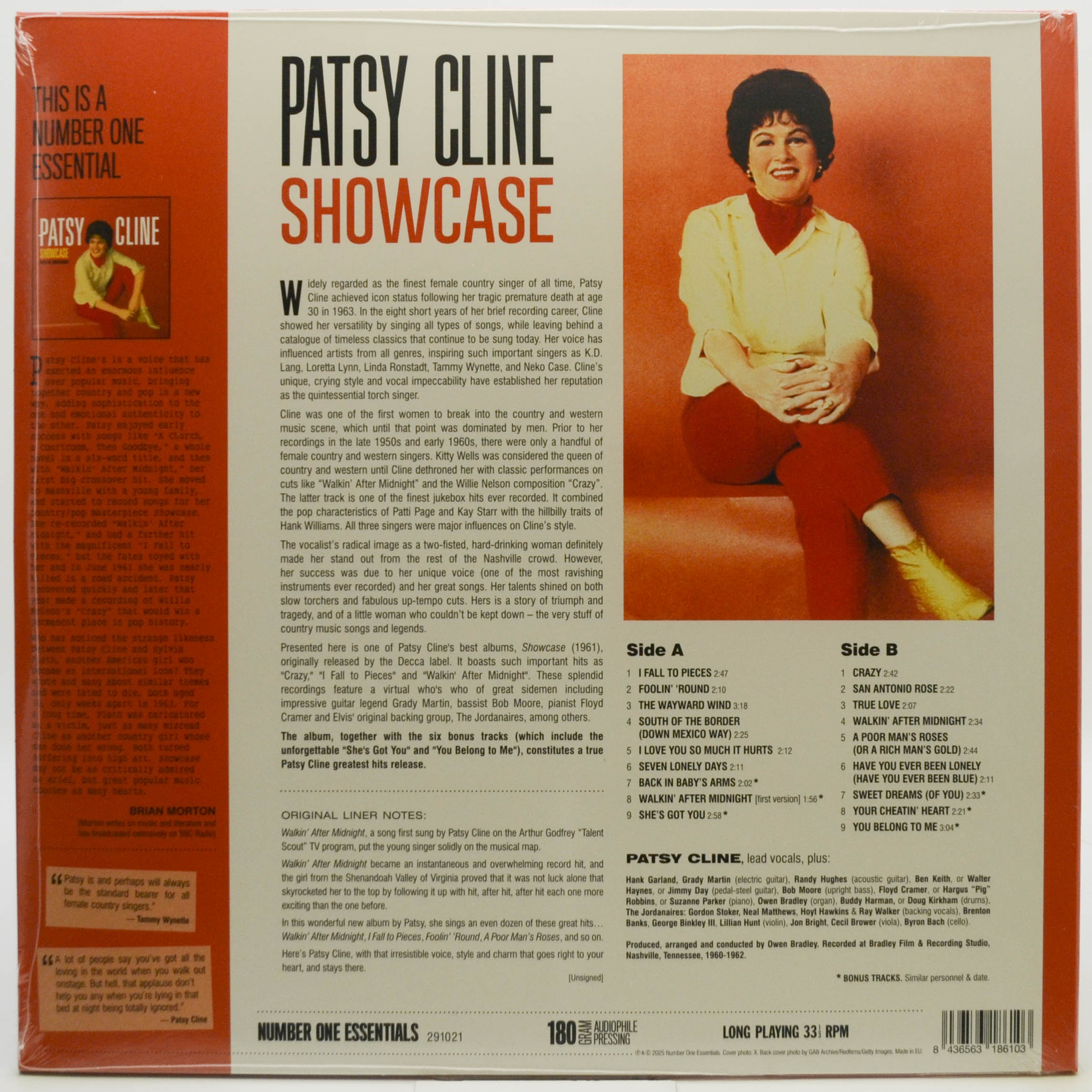 Виниловая пластинка Patsy Cline — Showcase, 1961