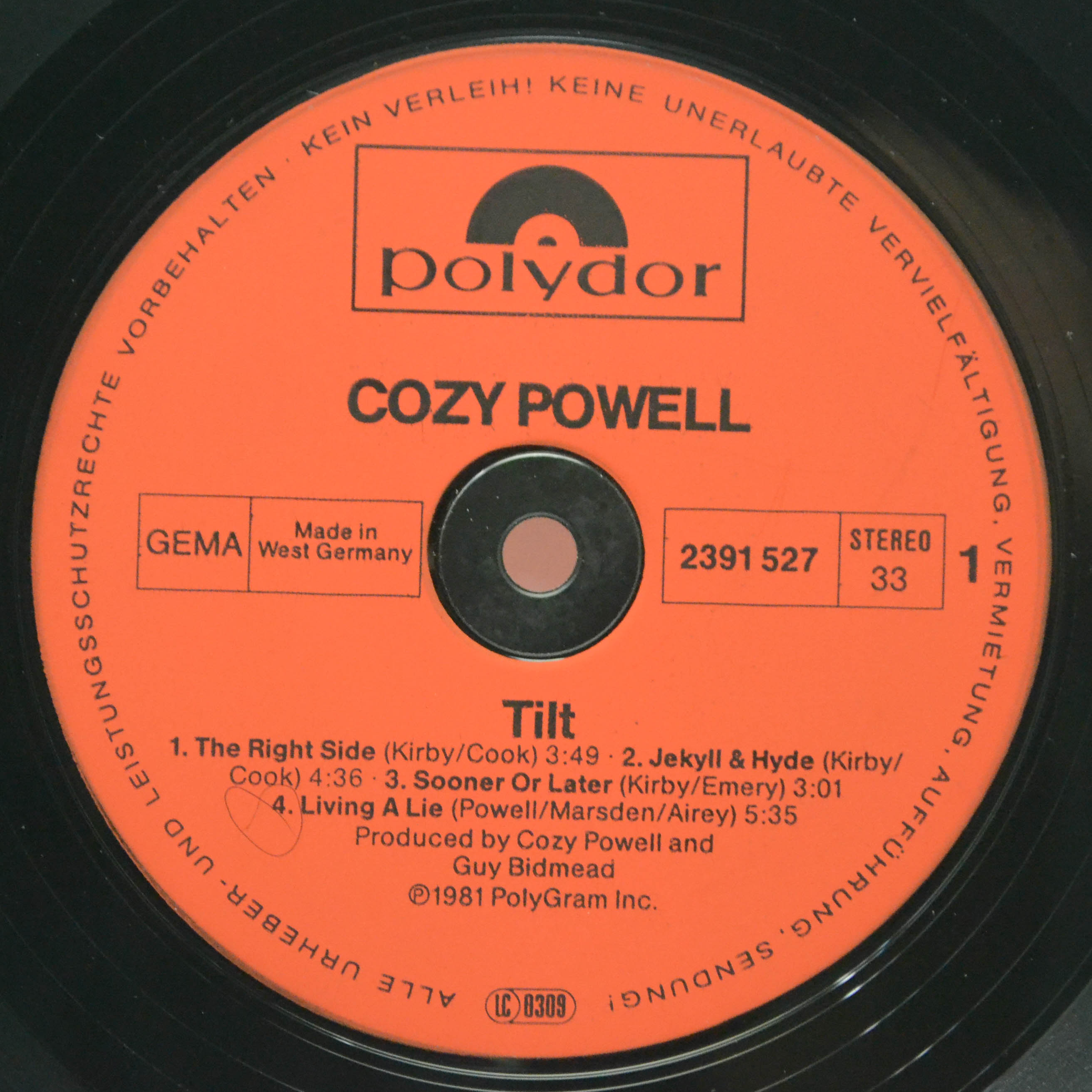 Виниловая пластинка Cozy Powell — Tilt, 1981
