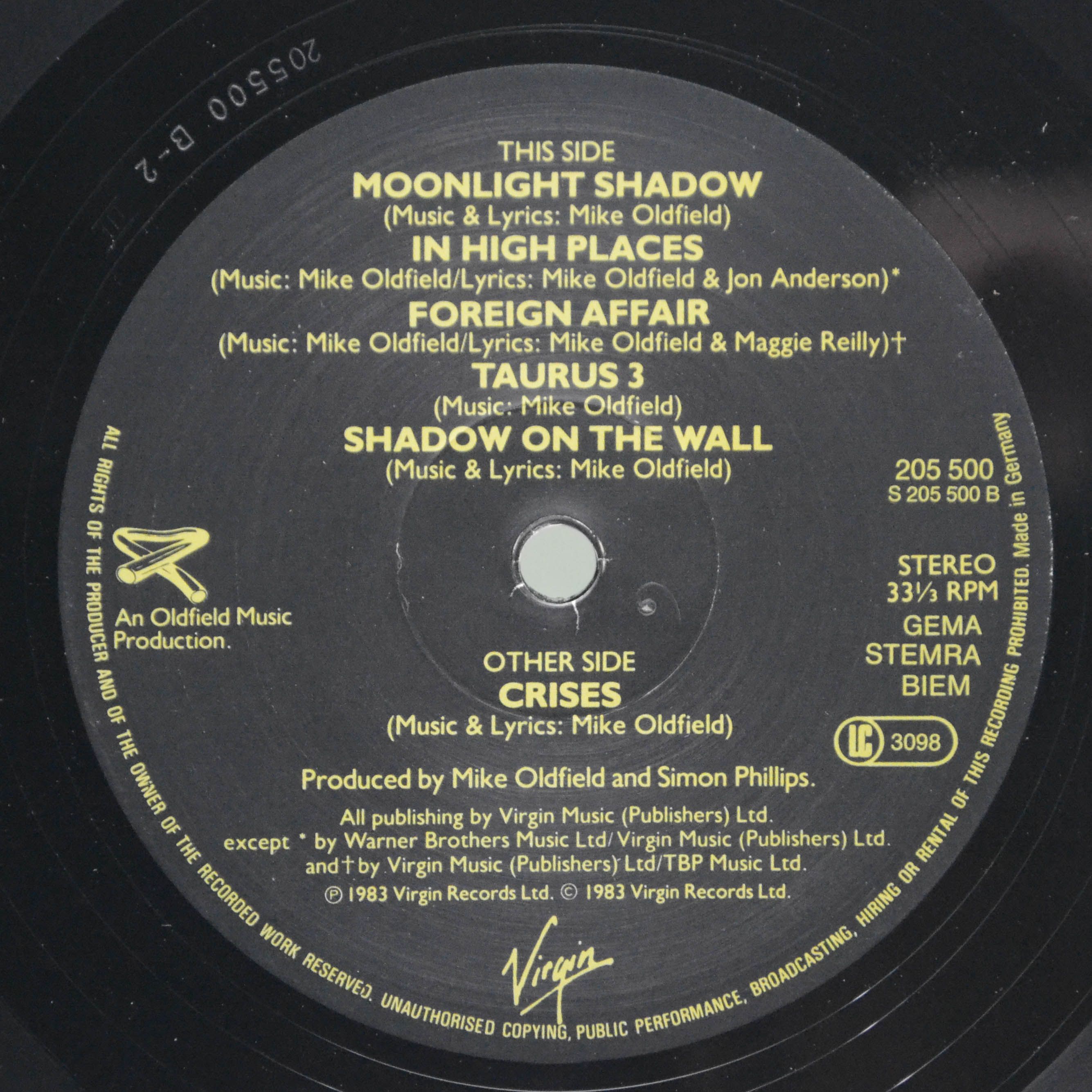 Mike Oldfield — Crises, 1983