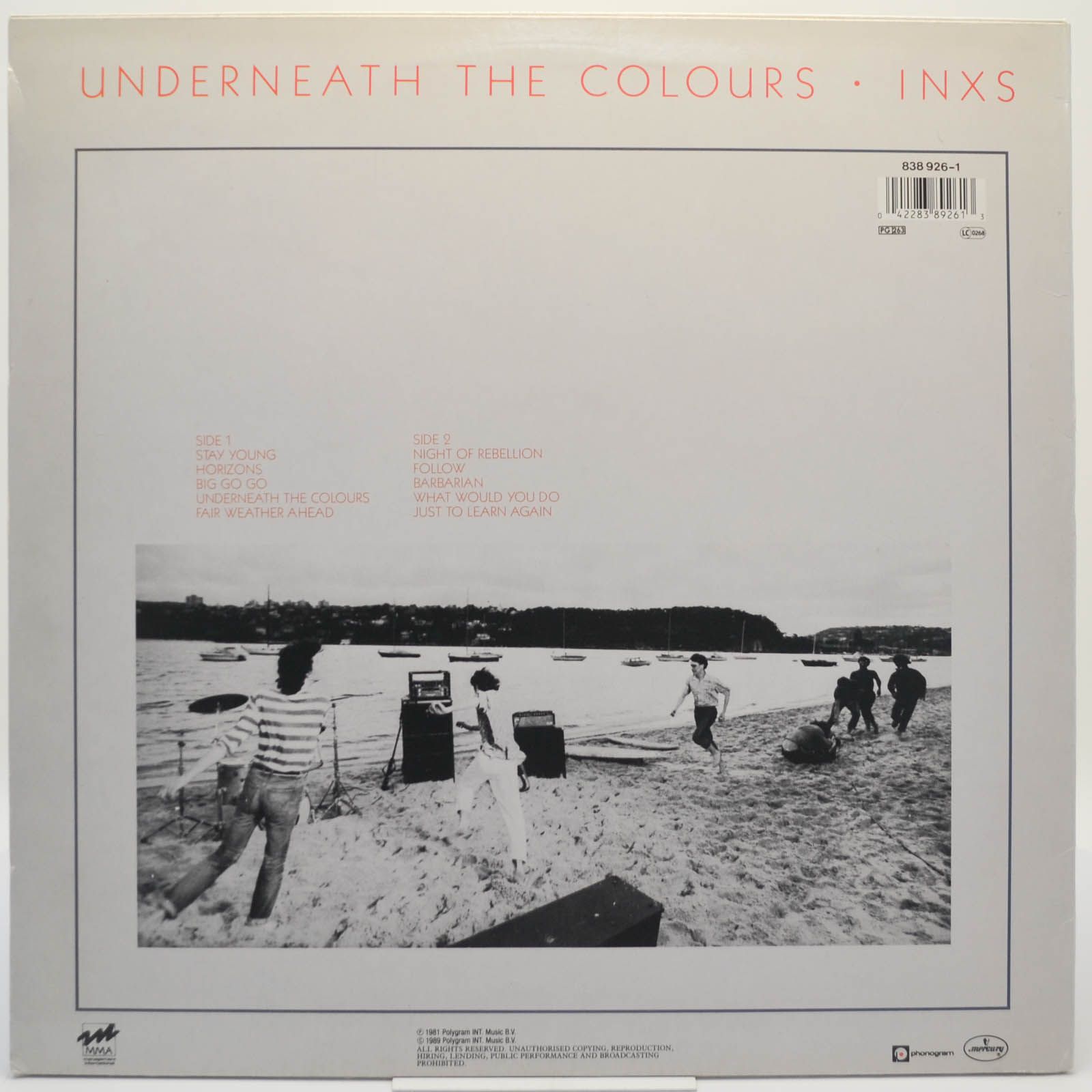 INXS — Underneath The Colours, 1981