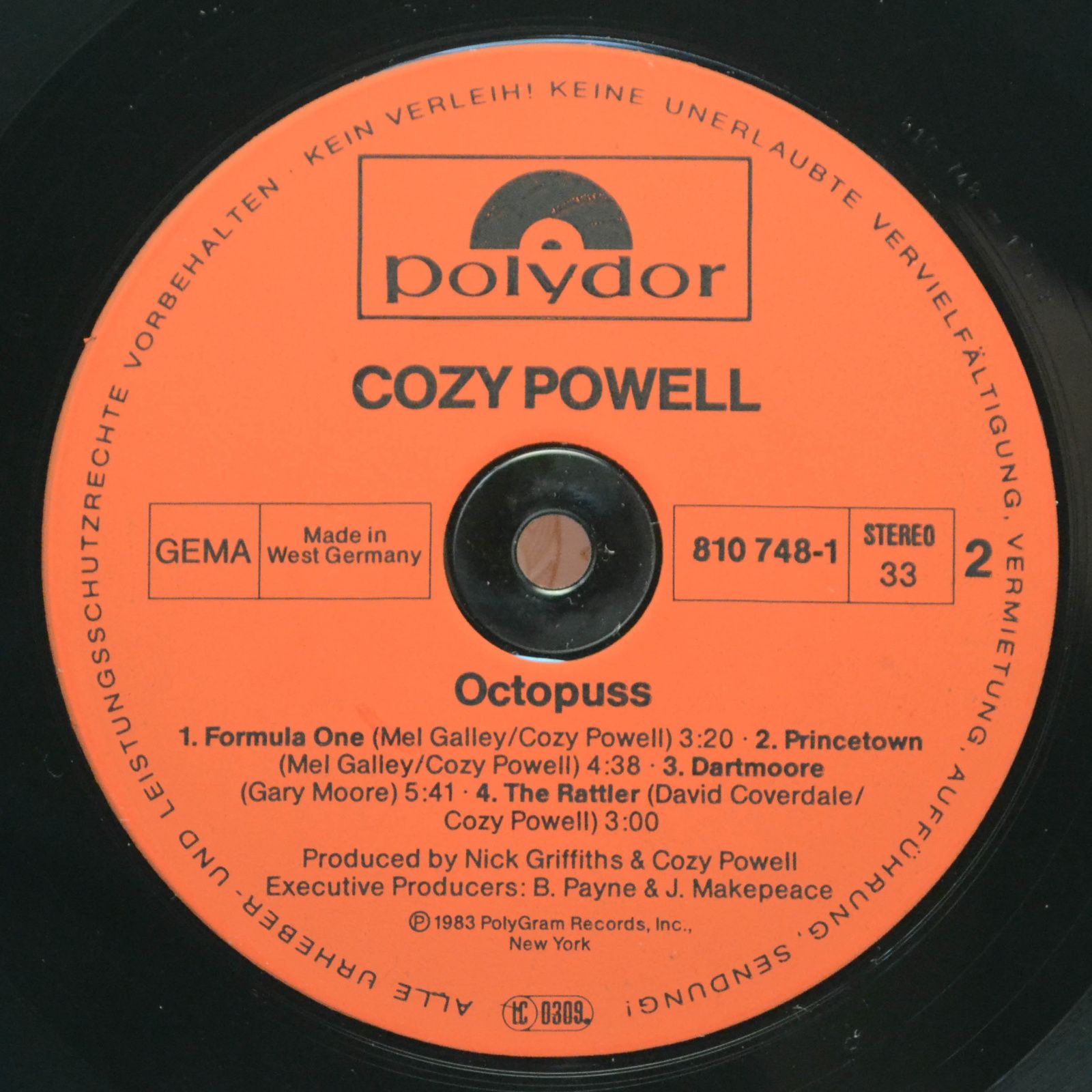 Виниловая пластинка Cozy Powell — Octopuss, 1983
