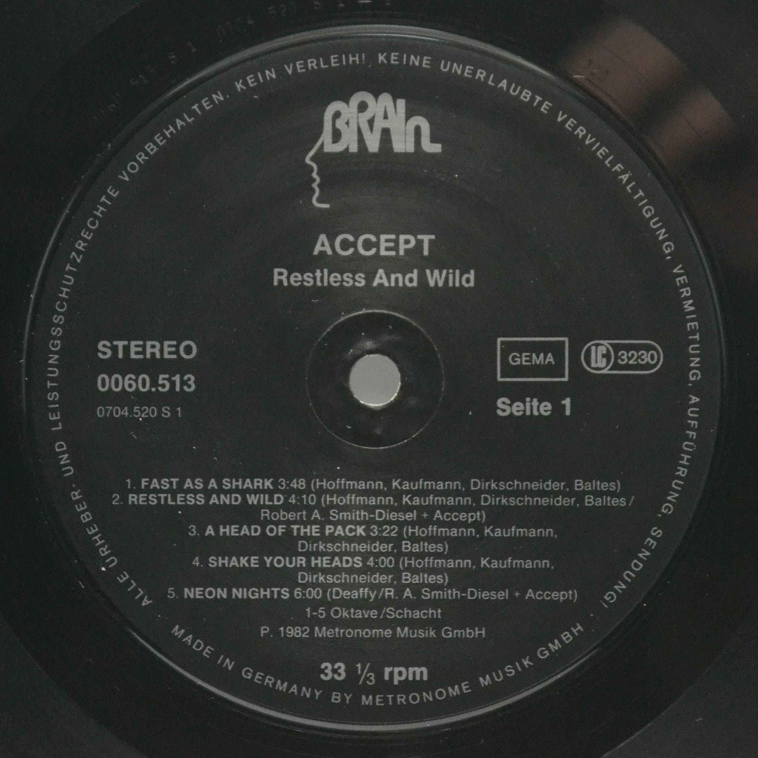 Accept — Restless And Wild, 1982