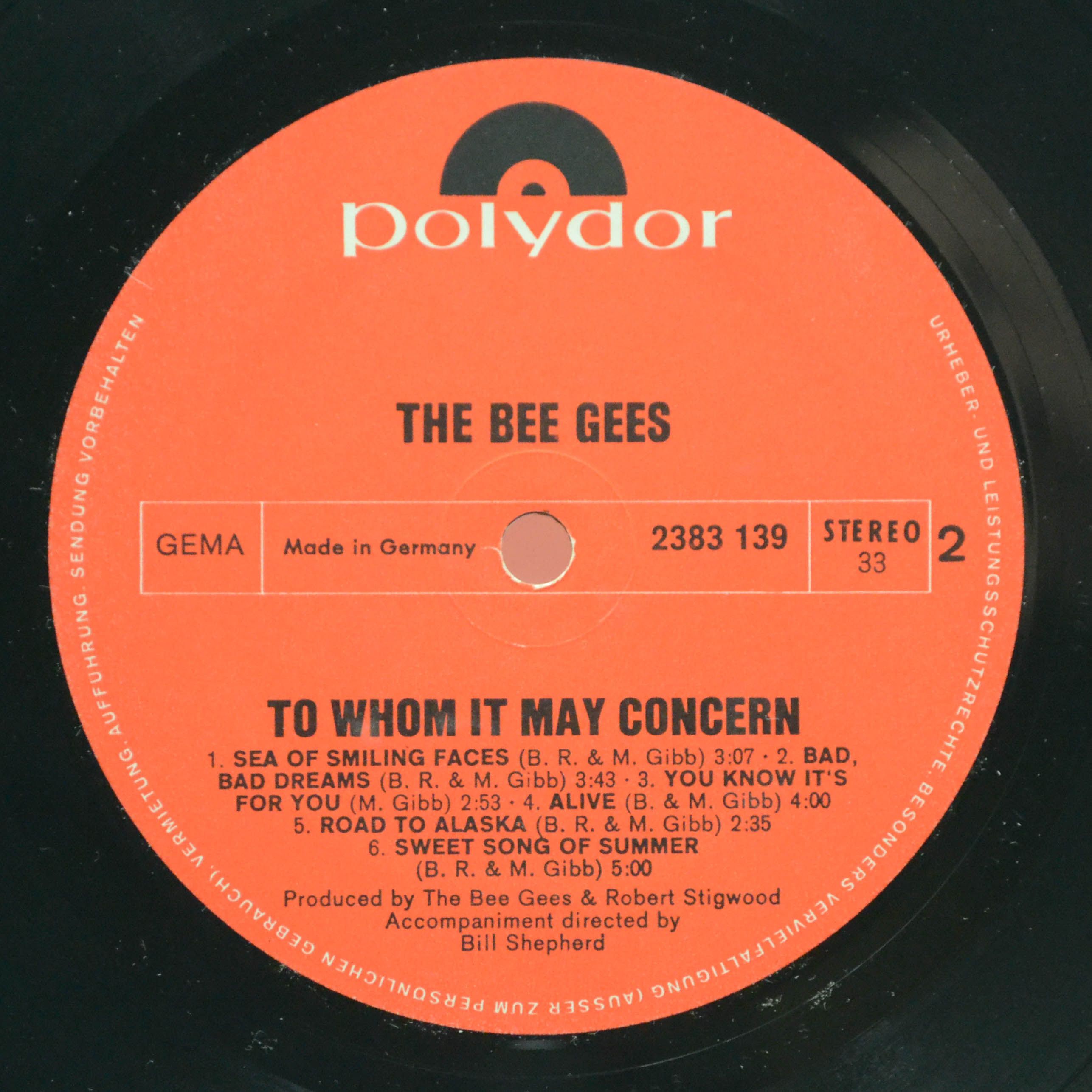 Bee Gees — To Whom It May Concern, 1972