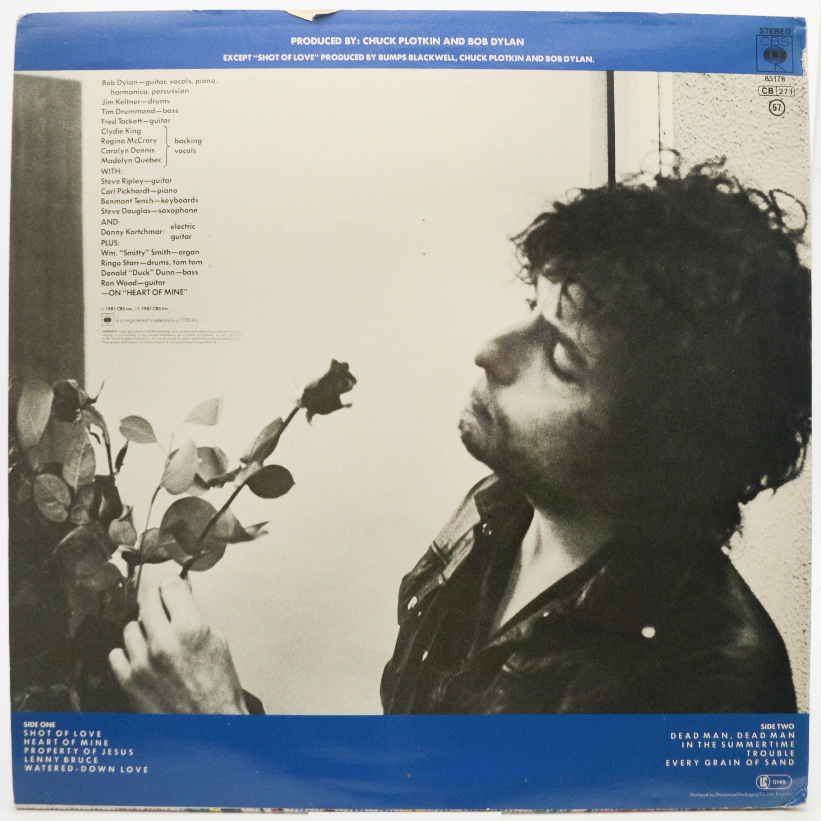 Bob Dylan — Shot Of Love (UK), 1981