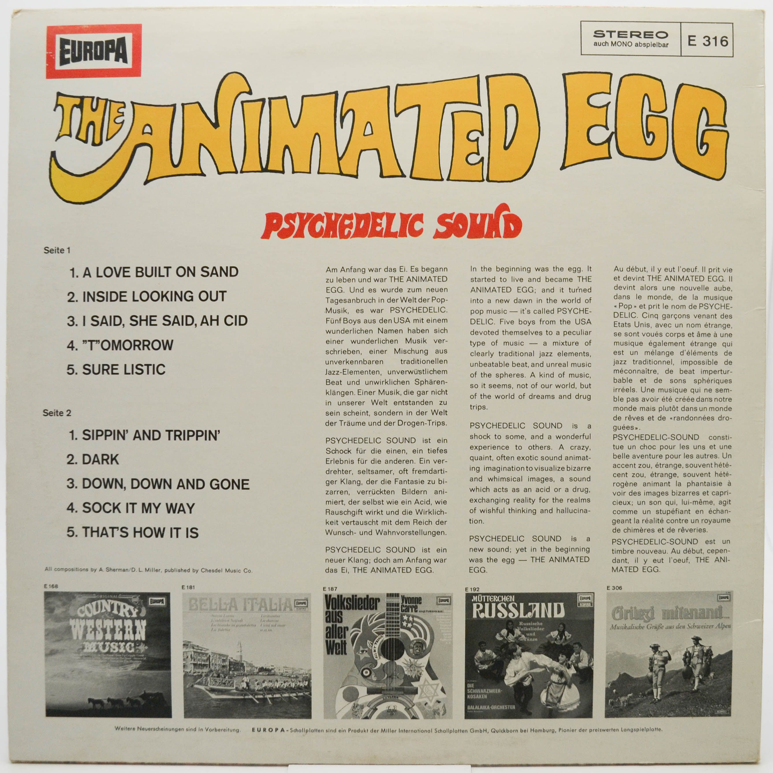 Виниловая пластинка Animated Egg — The Animated Egg, 1969