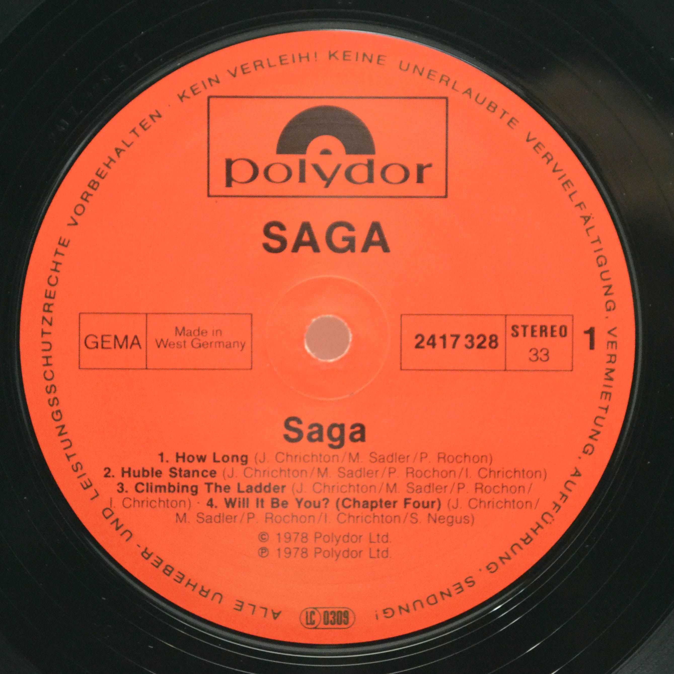 Виниловая пластинка Saga — Saga, 1978