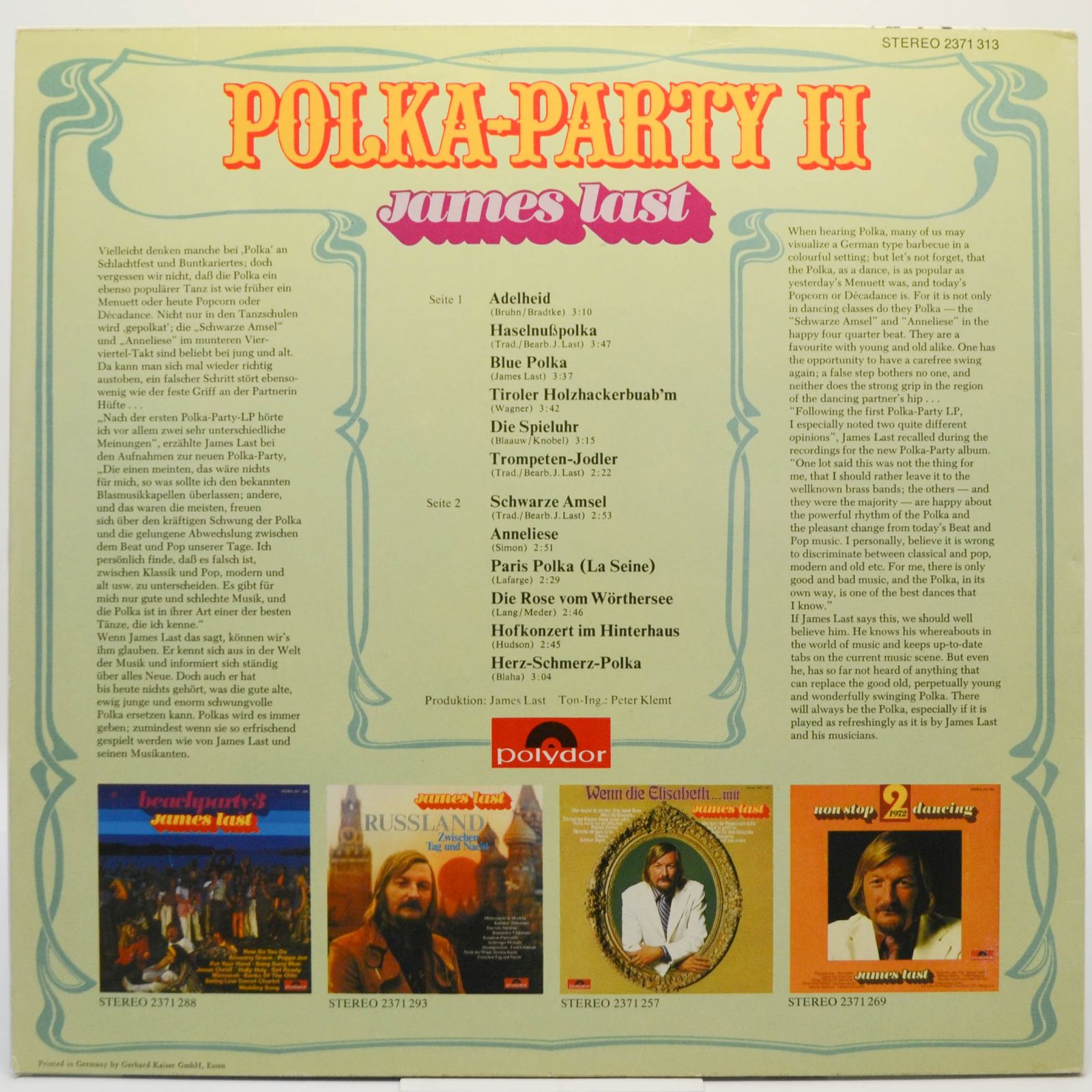James Last — Polka-Party II, 1972