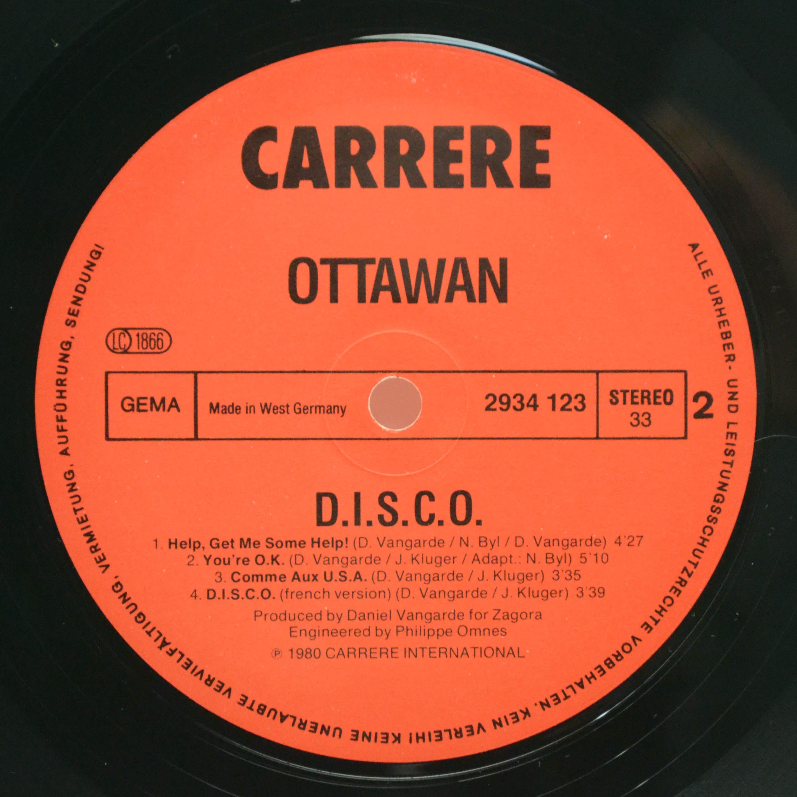 Виниловая пластинка Ottawan — D.I.S.C.O., 1980